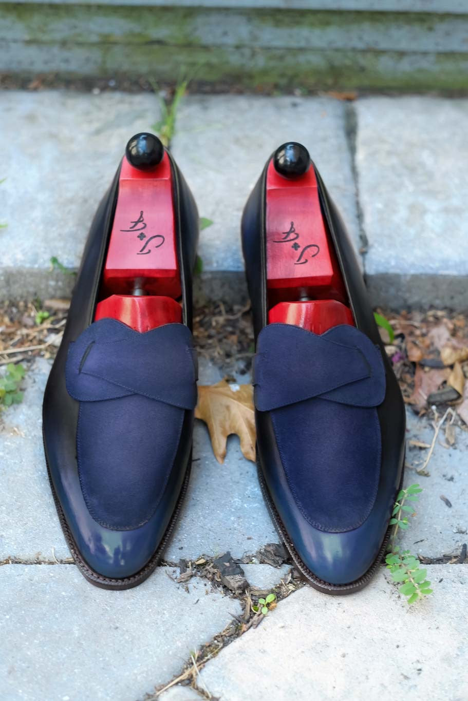 Patina Blue - MTO - Meridian-Made To Order Butterfly Loafer Custom Patina-J.FitzPatrick Footwear