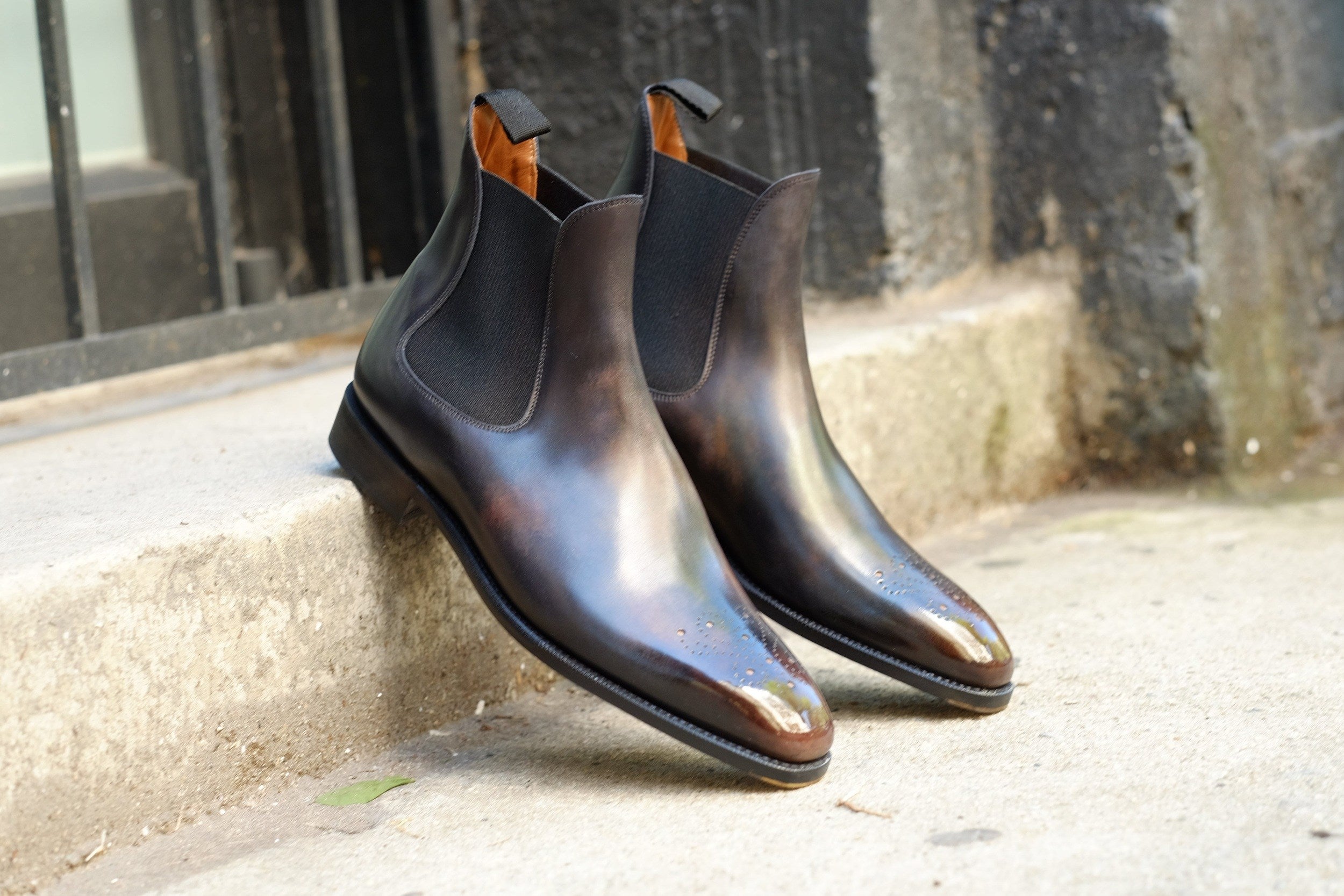 Patina Golem - MTO - Highland-Made To Order Chelsea Boots-J.FitzPatrick Footwear