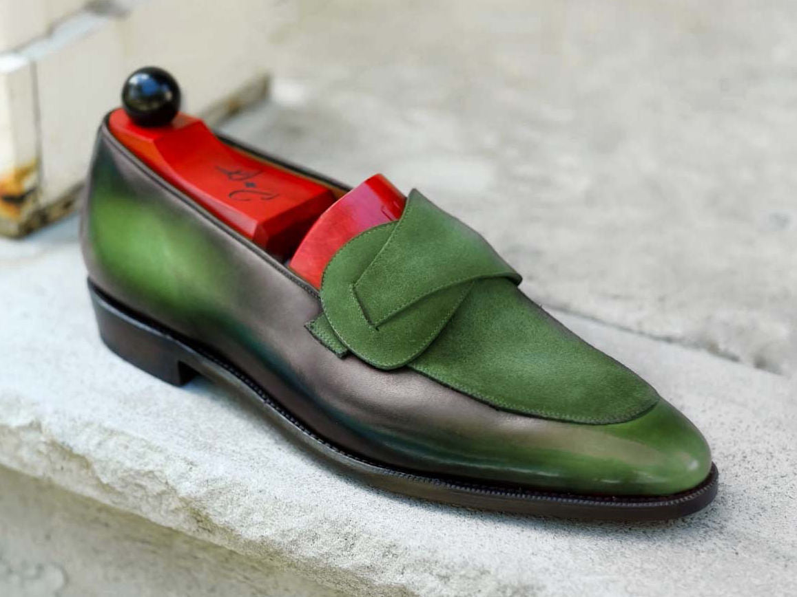 Patina Green - MTO - Meridian-Made To Order Butterfly Loafer Custom Patina-J.FitzPatrick Footwear