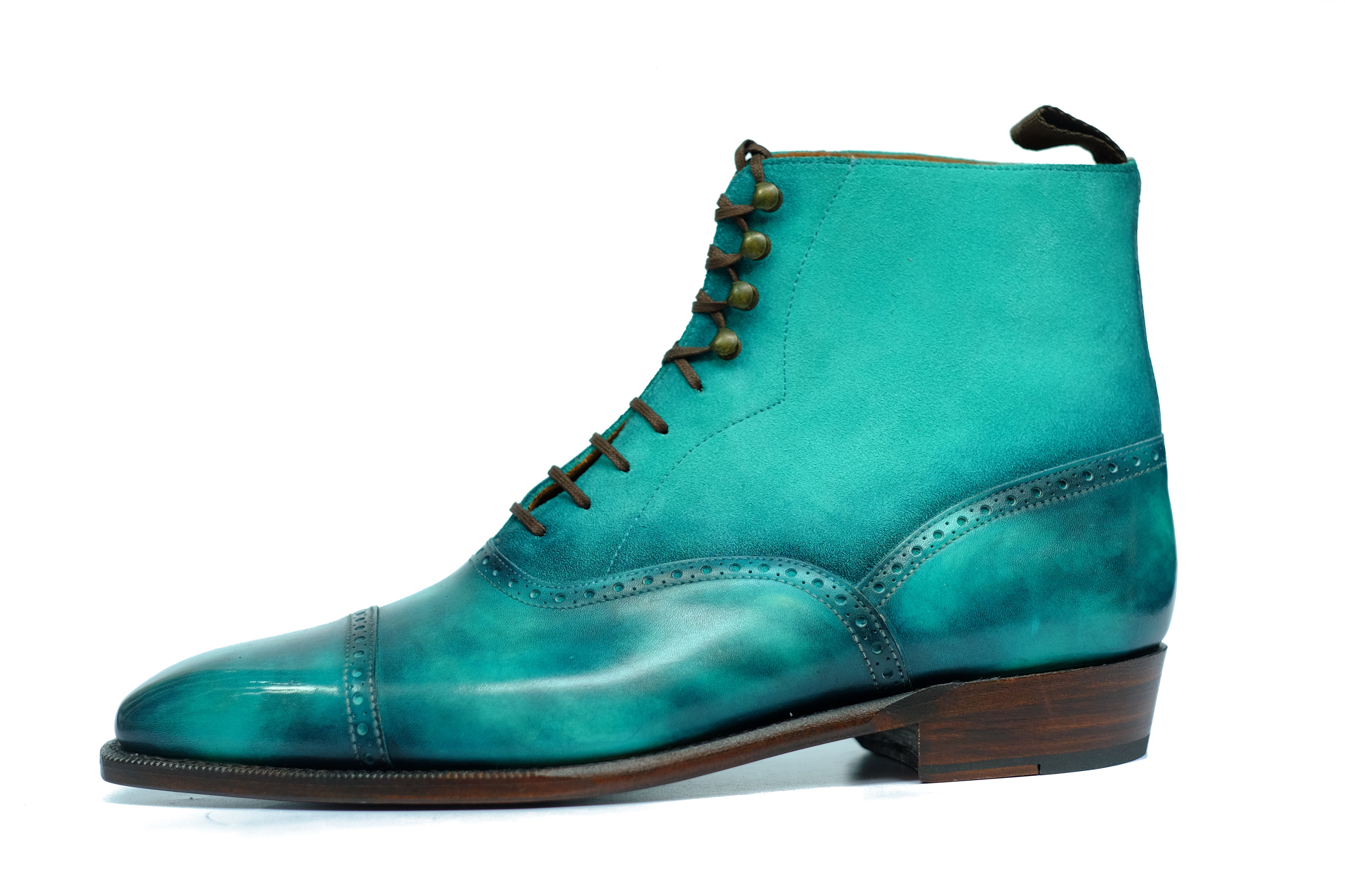 Patina Jade Vine - MTO - Seaview-Made To Order Lace Laceup Boots-J.FitzPatrick Footwear