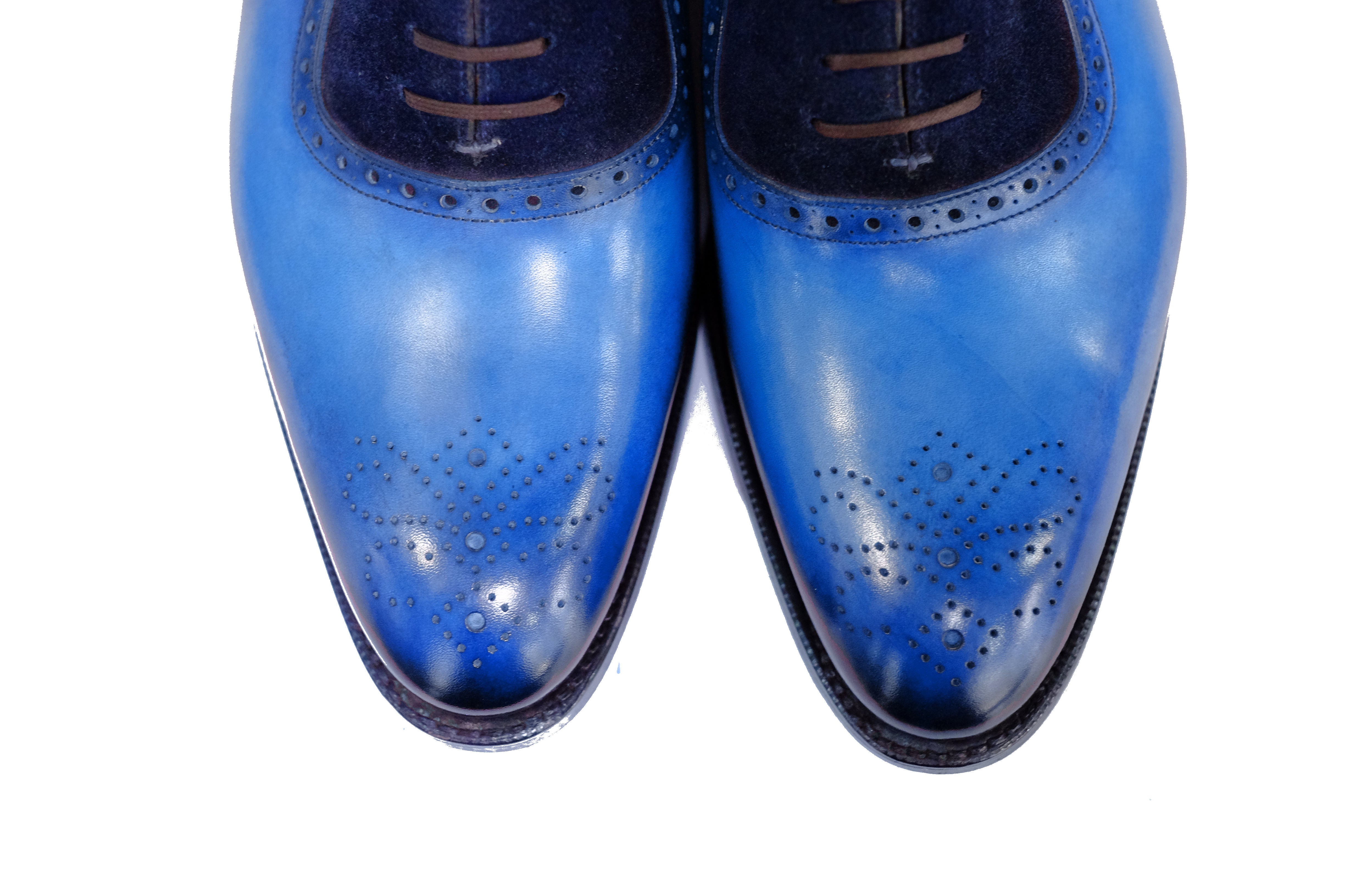 Patina Light Blue Sunset - MTO - Roosevelt-Made To Order Oxfords Custom Patina-J.FitzPatrick Footwear