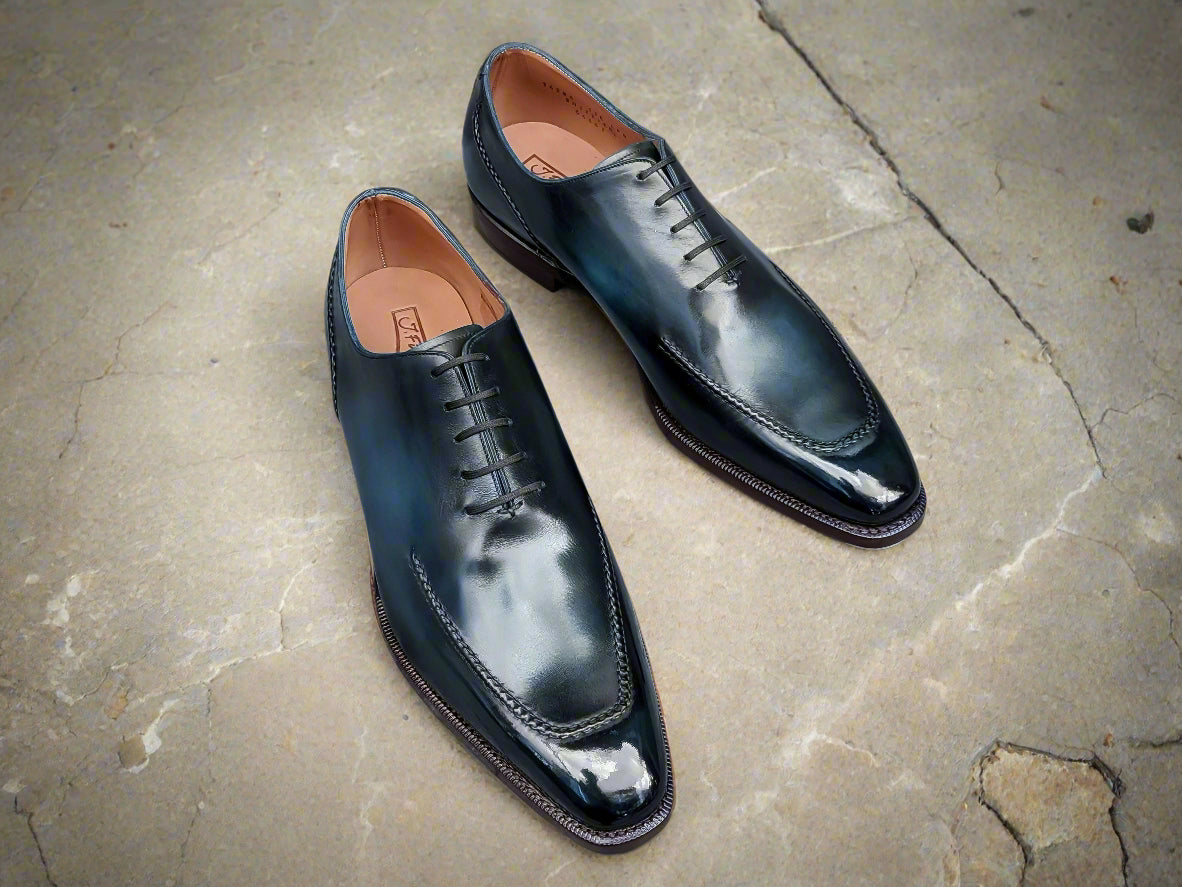 Patina Ocean Depths - MTO - Whittier-Made To Order Oxfords Custom Patina-J.FitzPatrick Footwear