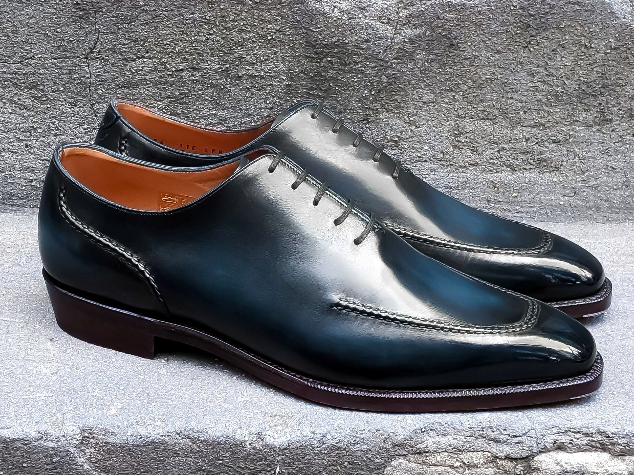 Patina Ocean Depths - MTO - Whittier-Made To Order Oxfords Custom Patina-J.FitzPatrick Footwear
