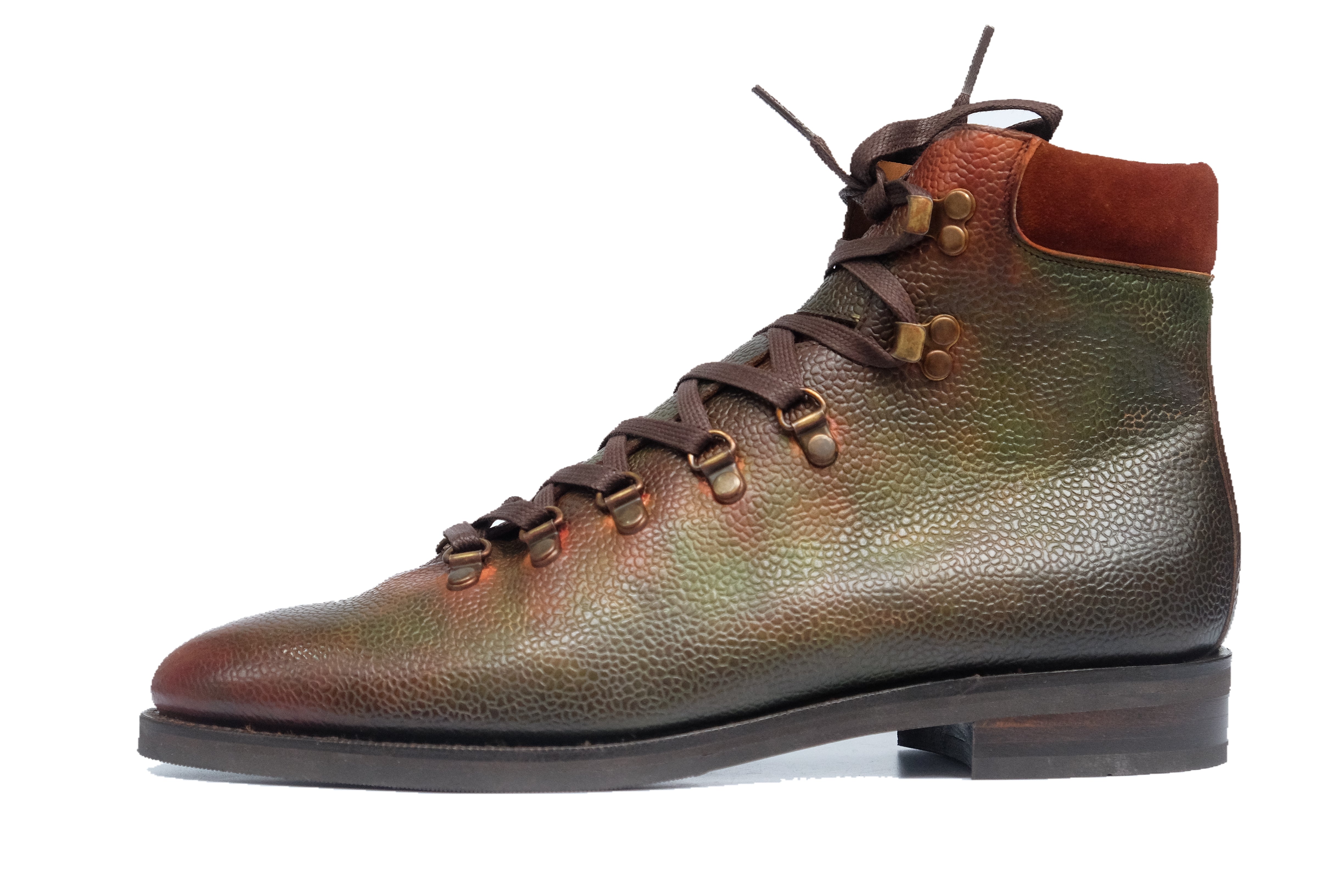 Patina Petrol Forest - MTO - Snoqualmie - TMG Last - City Rubber Sole-Made To Order Alpine Hiker Boots-J.FitzPatrick Footwear