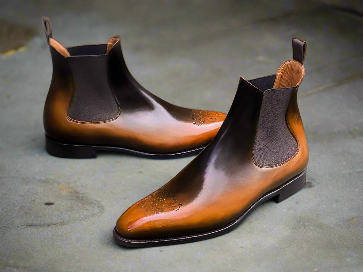Patina Reverse Brown - MTO - Highland-Made To Order Chelsea Boots-J.FitzPatrick Footwear