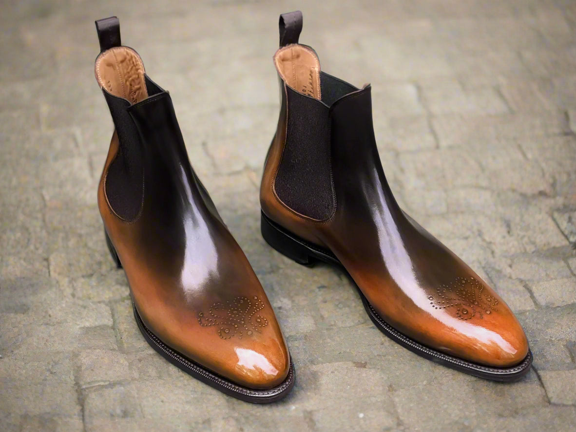 Patina Reverse Brown - MTO - Highland-Made To Order Chelsea Boots-J.FitzPatrick Footwear