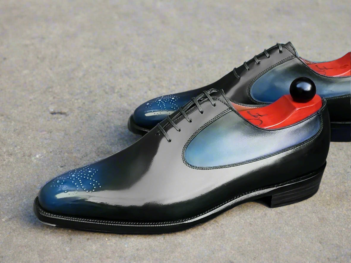 Patina Reverse Lapis Lazuli - MTO - Tacoma-Made To Order Oxfords Custom Patina-J.FitzPatrick Footwear
