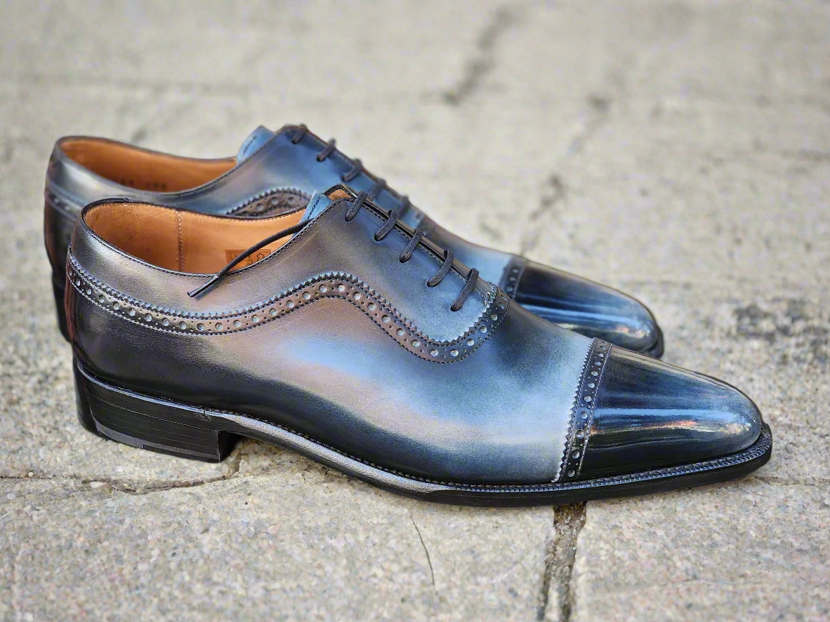 Patina Reverse Moonstone - MTO - Palacio-Made To Order Oxfords Custom Patina-J.FitzPatrick Footwear
