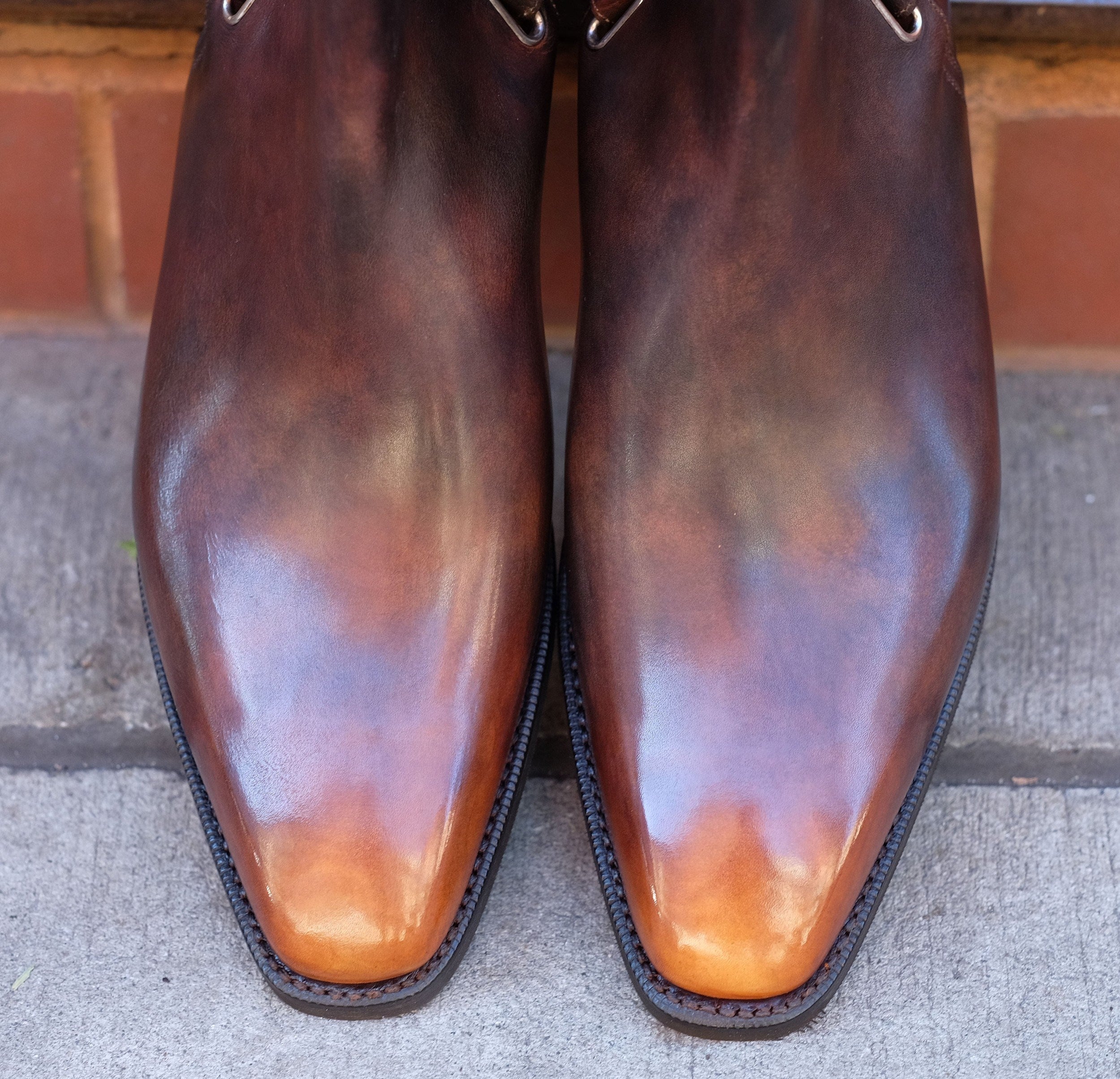 Patina Reverse Tiger's Eye - MTO - Genesee-Made To Order Jodhpur Boots-J.FitzPatrick Footwear