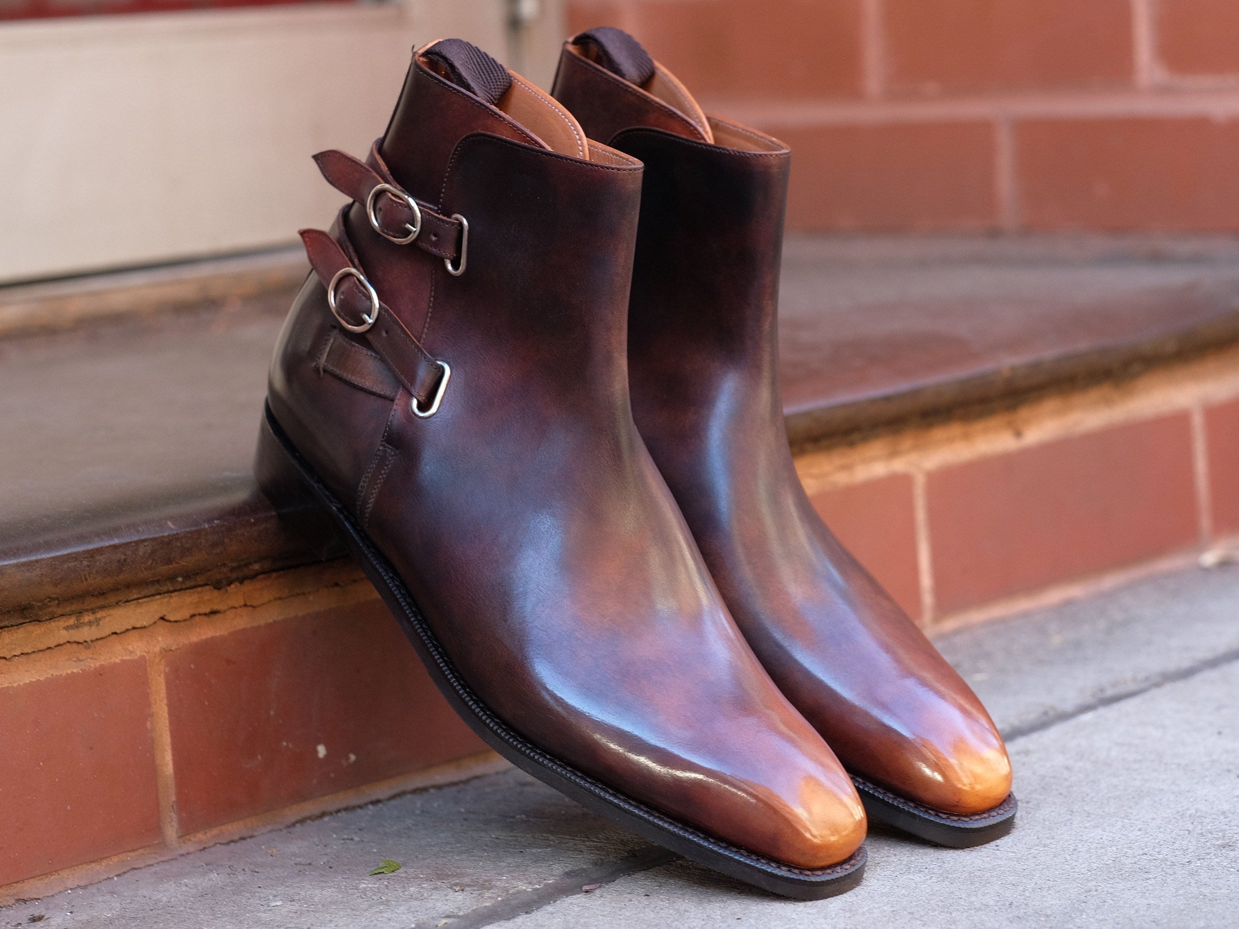 Patina Reverse Tiger's Eye - MTO - Genesee-Made To Order Jodhpur Boots-J.FitzPatrick Footwear