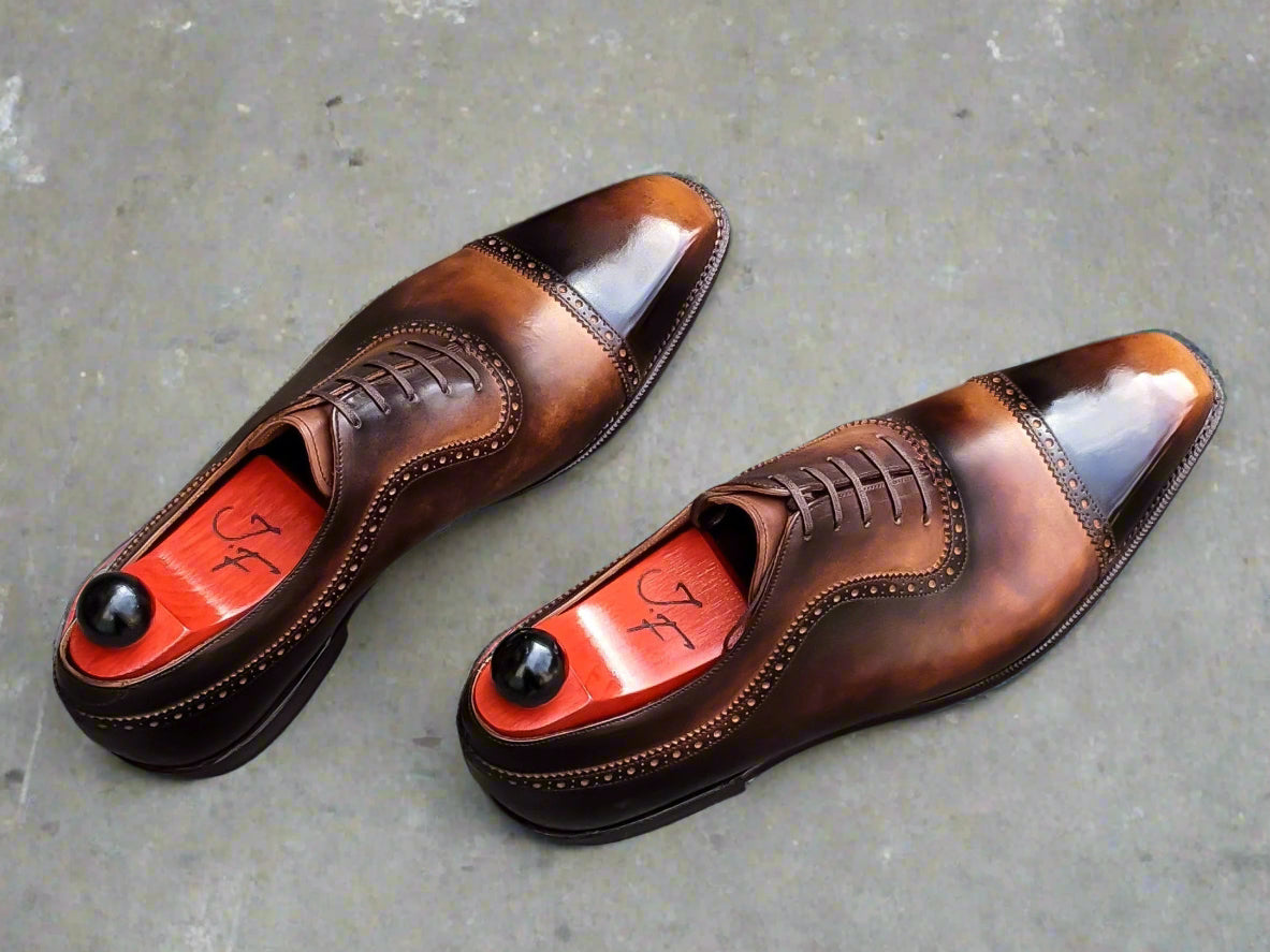 Patina Reverse Tiger's Eye - MTO - Palacio-Made To Order Oxfords Custom Patina-J.FitzPatrick Footwear