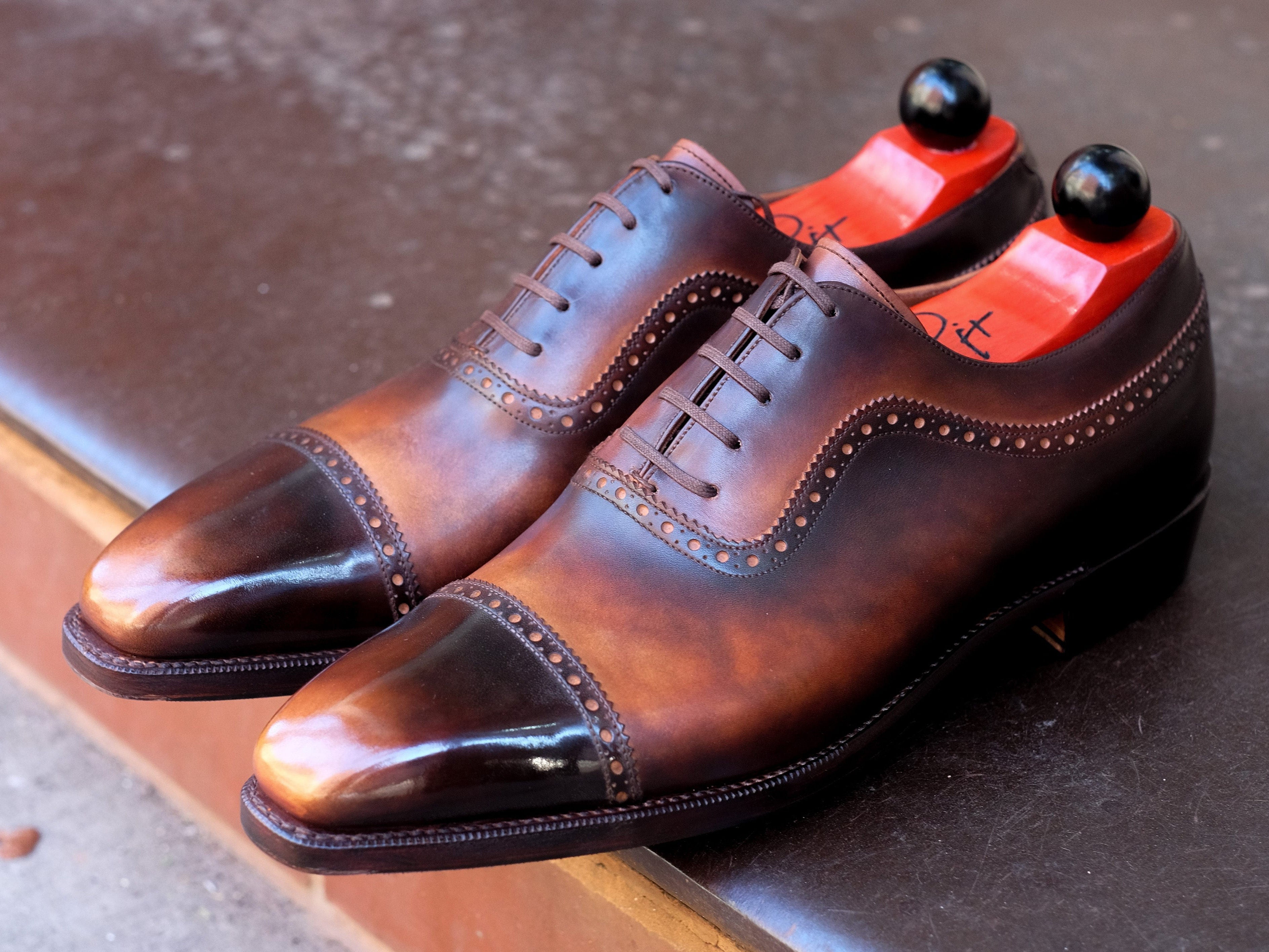 Patina Reverse Tiger's Eye - MTO - Palacio-Made To Order Oxfords Custom Patina-J.FitzPatrick Footwear