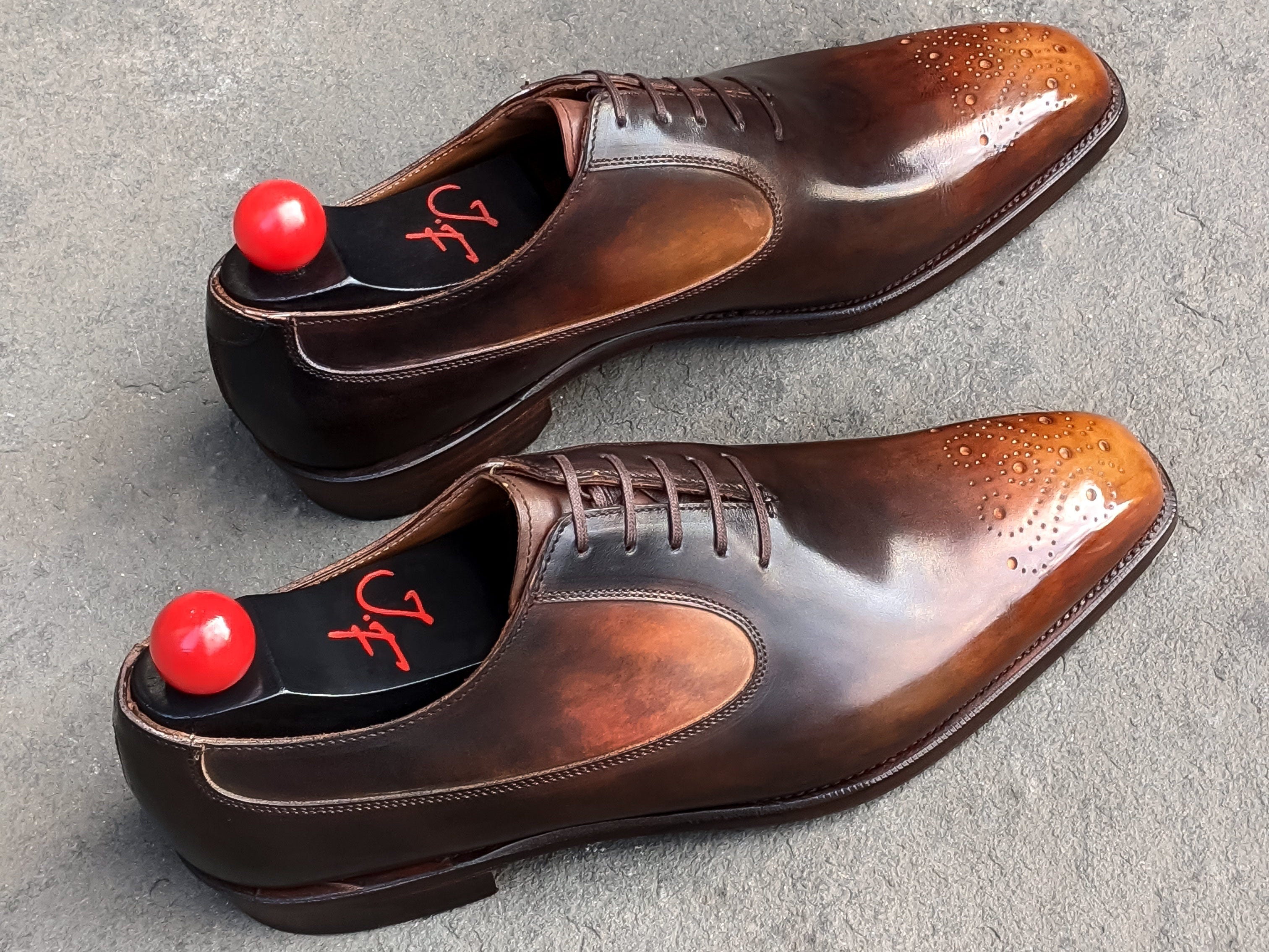 Patina Reverse Tiger's Eye - MTO - Tacoma-Made To Order Oxfords Custom Patina-J.FitzPatrick Footwear