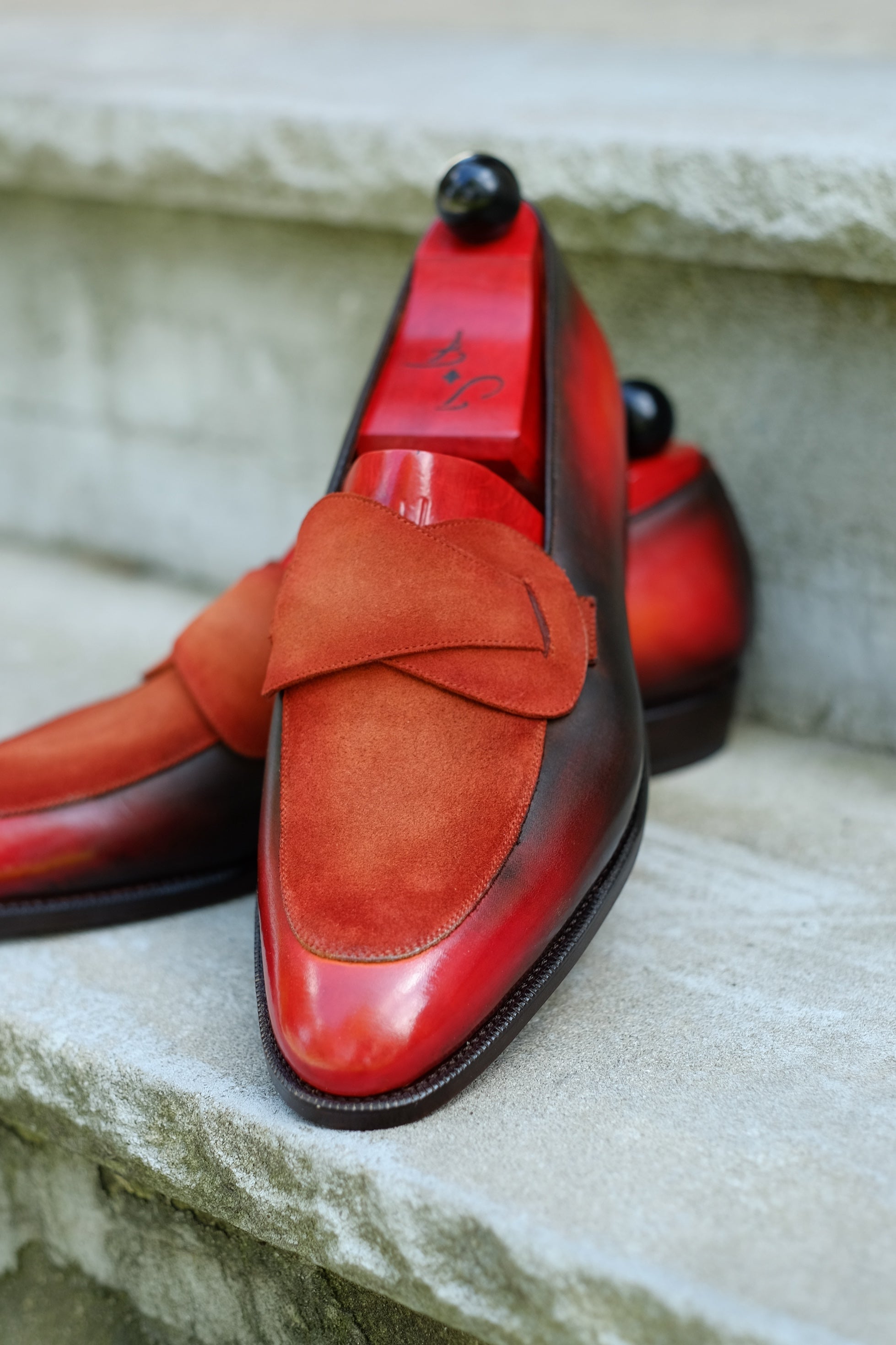 Patina Rust - MTO - Meridian-Made To Order Butterfly Loafer Custom Patina-J.FitzPatrick Footwear