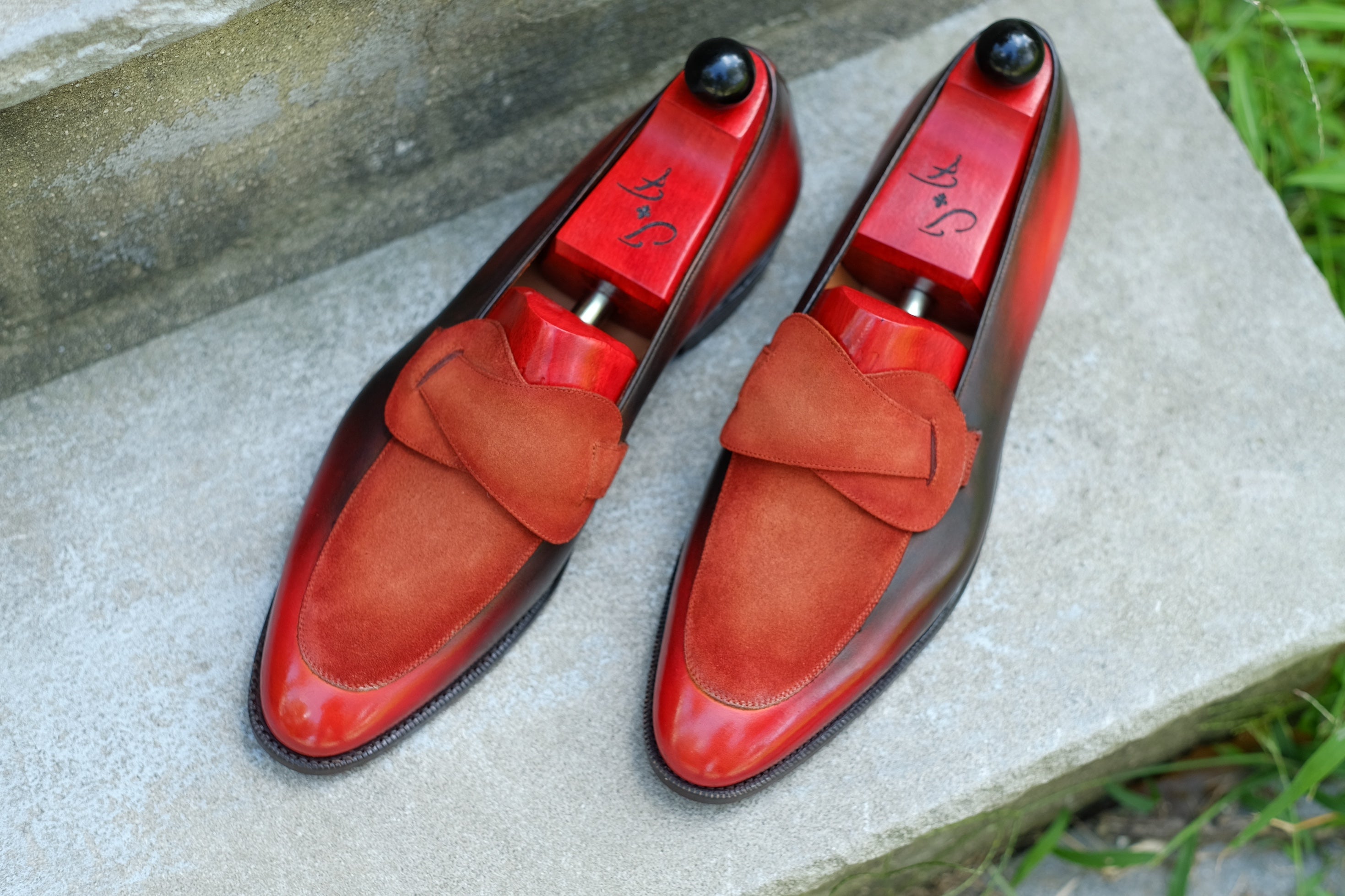 Patina Rust - MTO - Meridian-Made To Order Butterfly Loafer Custom Patina-J.FitzPatrick Footwear