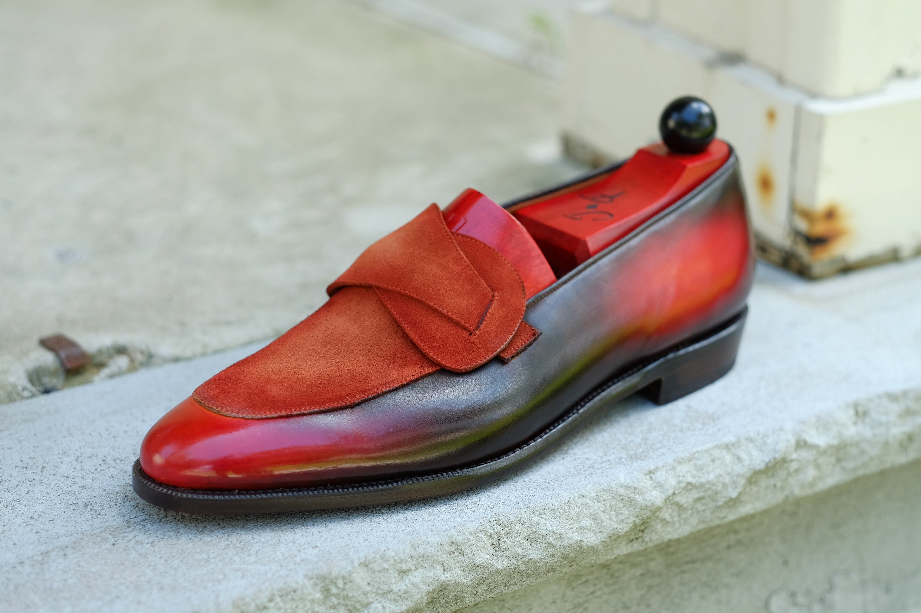 Patina Rust - MTO - Meridian-Made To Order Butterfly Loafer Custom Patina-J.FitzPatrick Footwear