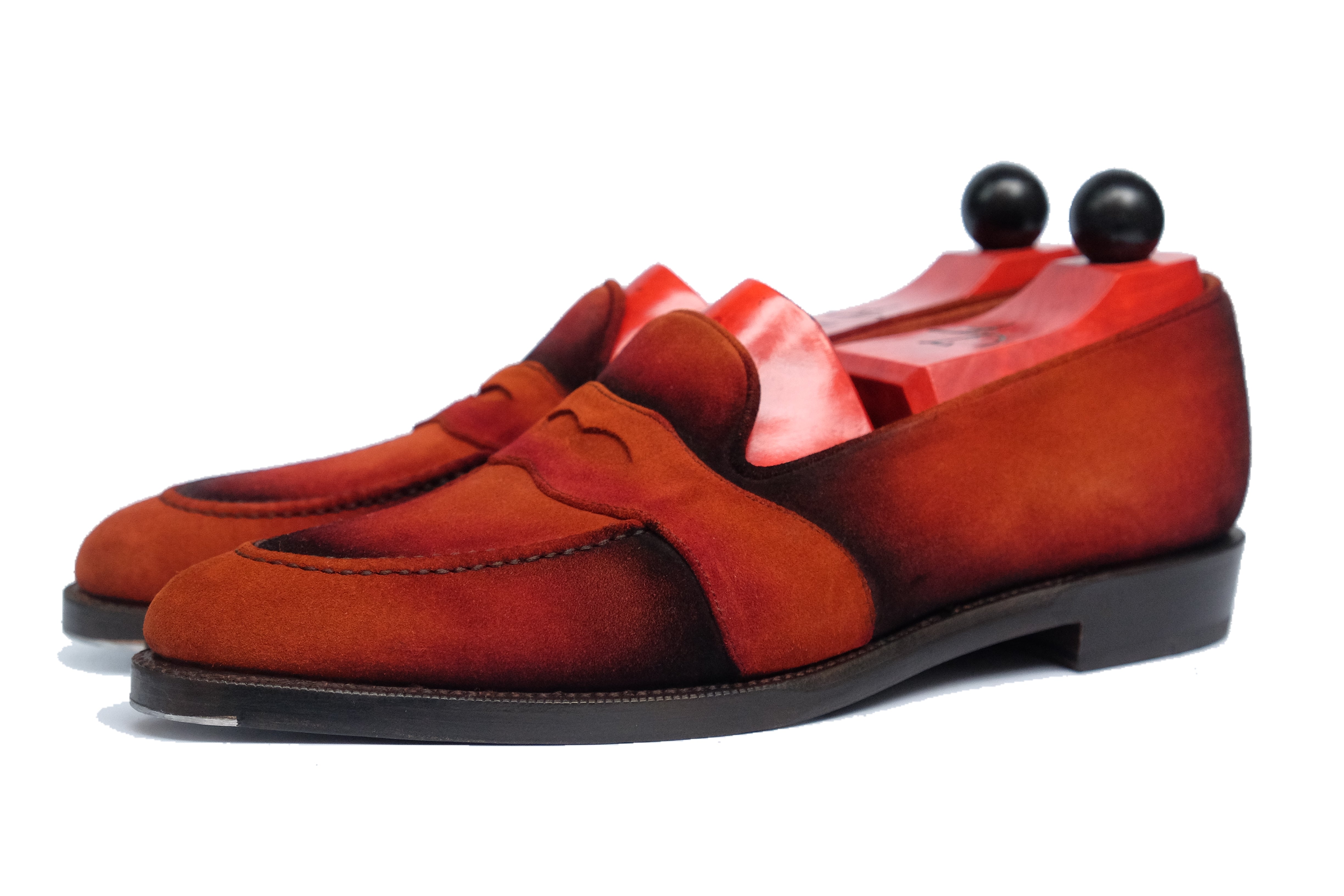 Patina Vesuvio - MTO - Madison - JKF Last - Single Leather Sole-Made To Order Penny Loafer Full Strap Custom Patina-J.FitzPatrick Footwear