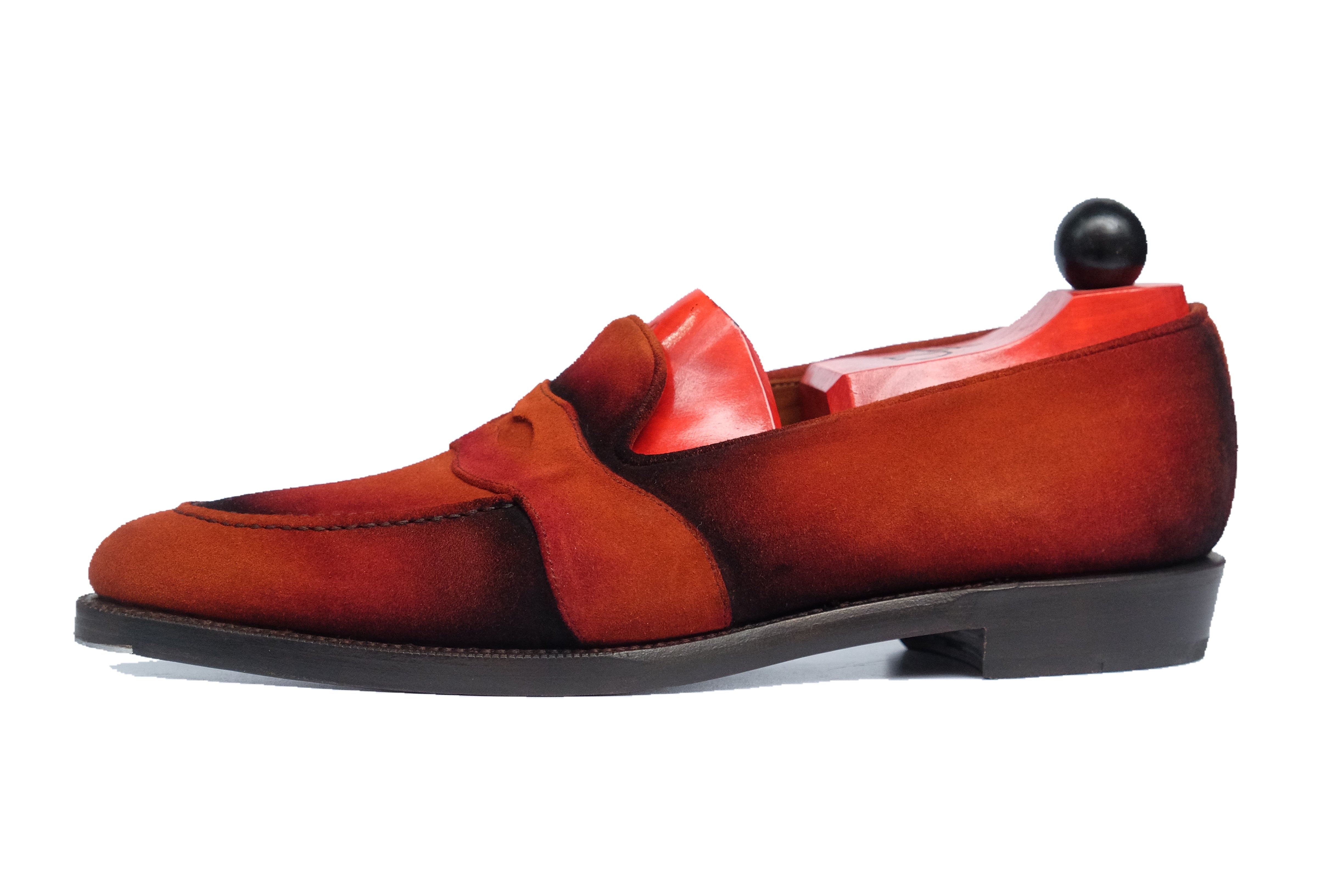 Patina Vesuvio - MTO - Madison - JKF Last - Single Leather Sole-Made To Order Penny Loafer Full Strap Custom Patina-J.FitzPatrick Footwear