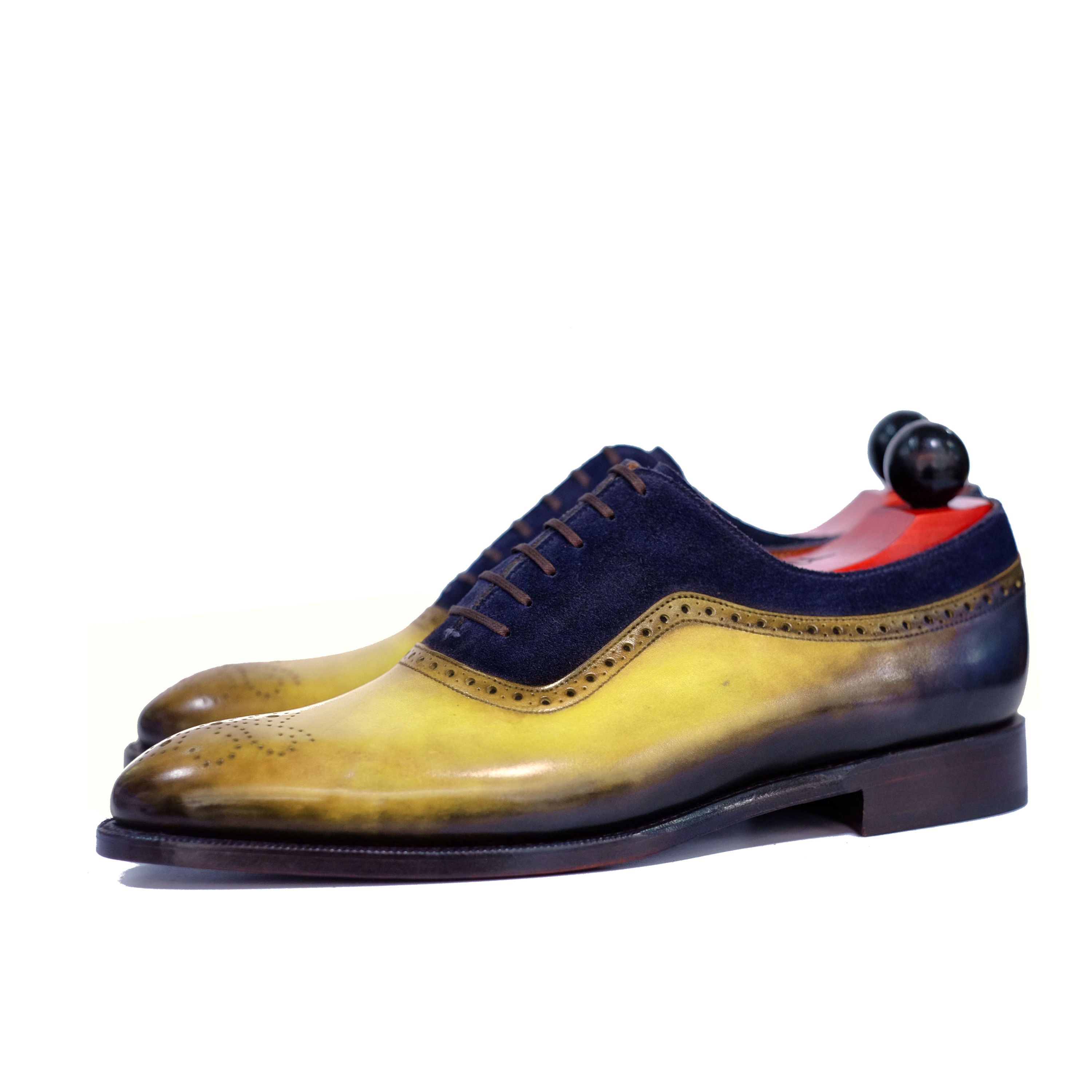 Patina Yellow Sunset - MTO - Roosevelt-Made To Order Oxfords Custom Patina-J.FitzPatrick Footwear