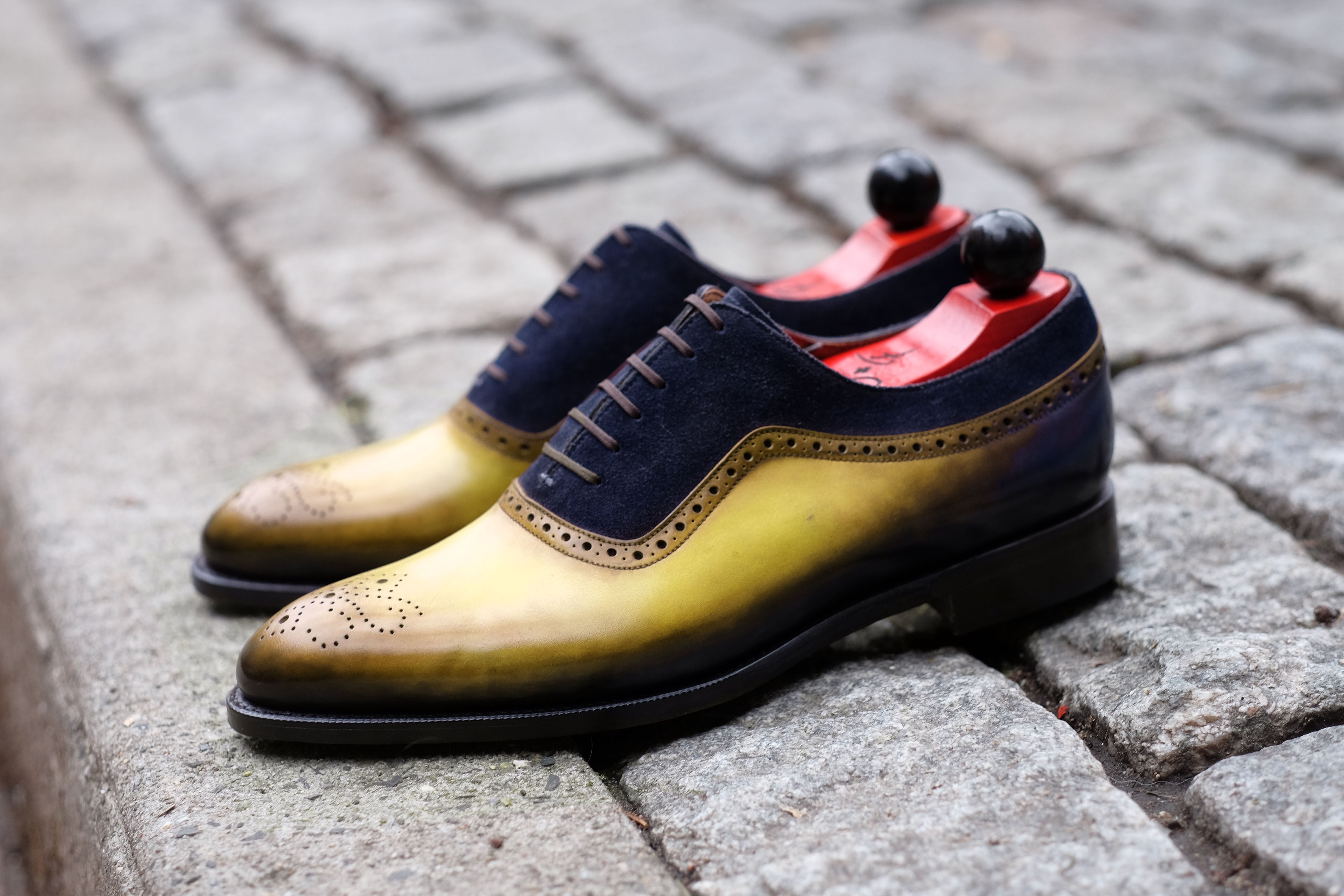Patina Yellow Sunset - MTO - Roosevelt-Made To Order Oxfords Custom Patina-J.FitzPatrick Footwear