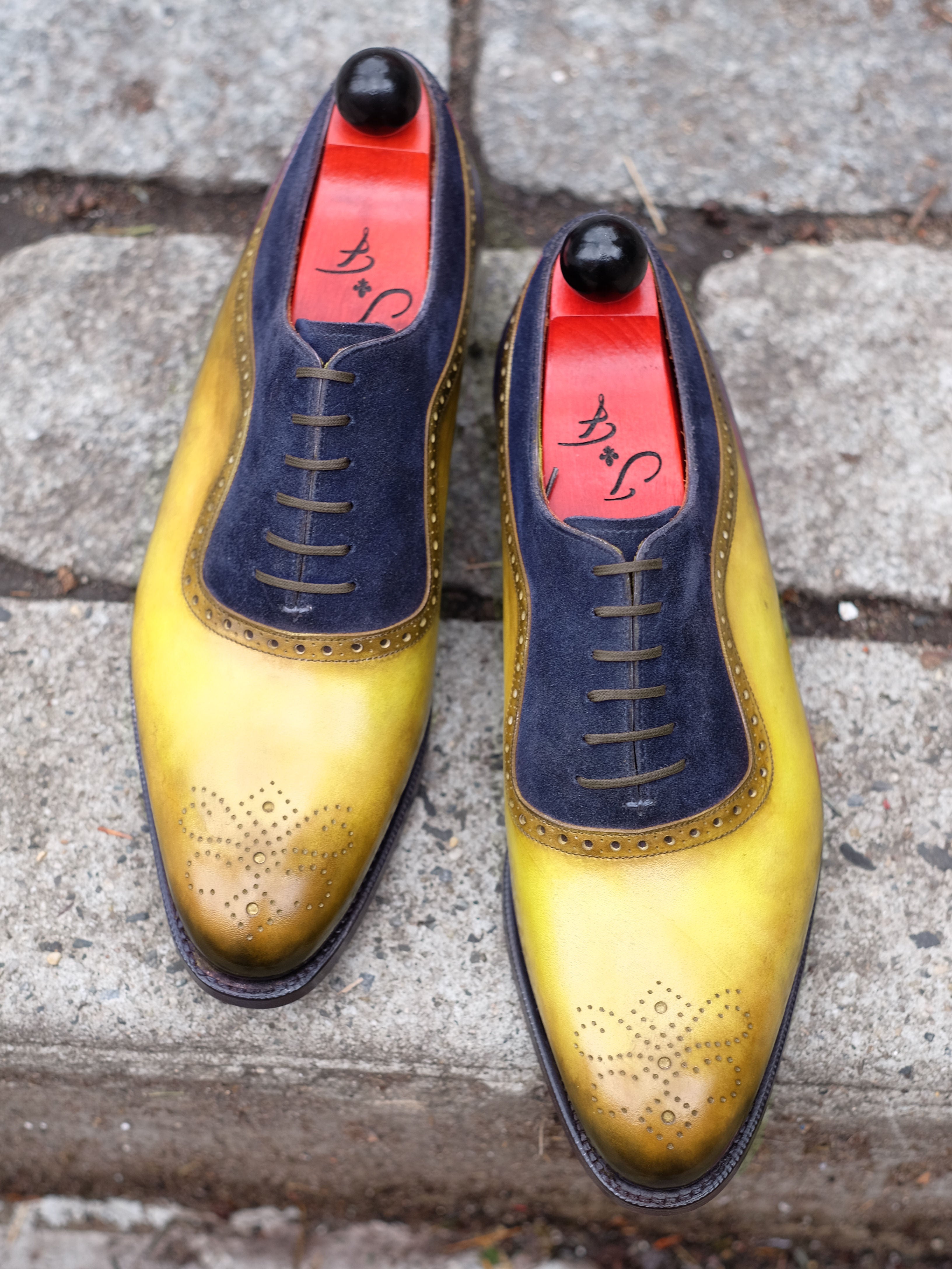 Patina Yellow Sunset - MTO - Roosevelt-Made To Order Oxfords Custom Patina-J.FitzPatrick Footwear