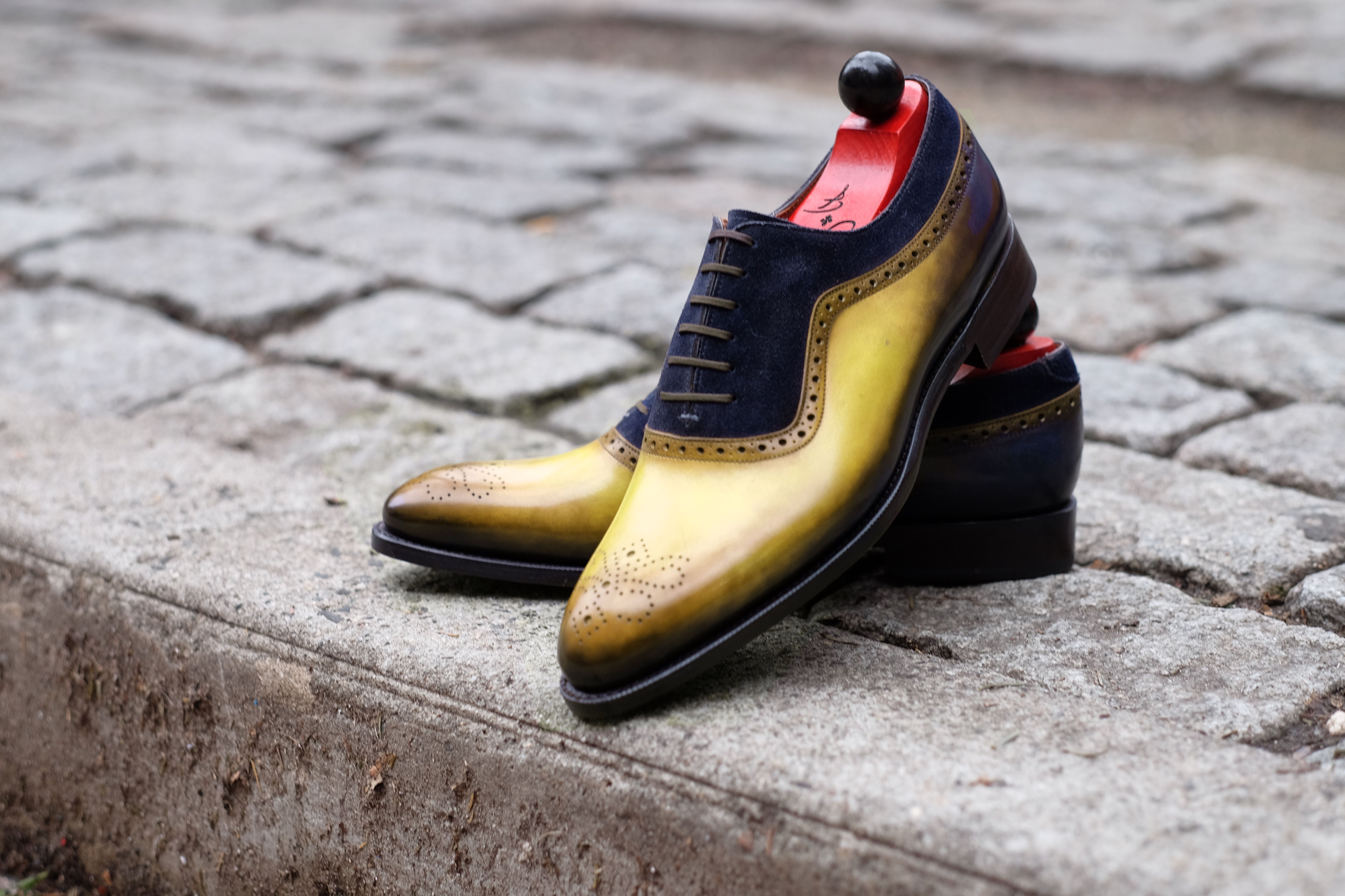 Patina Yellow Sunset - MTO - Roosevelt-Made To Order Oxfords Custom Patina-J.FitzPatrick Footwear