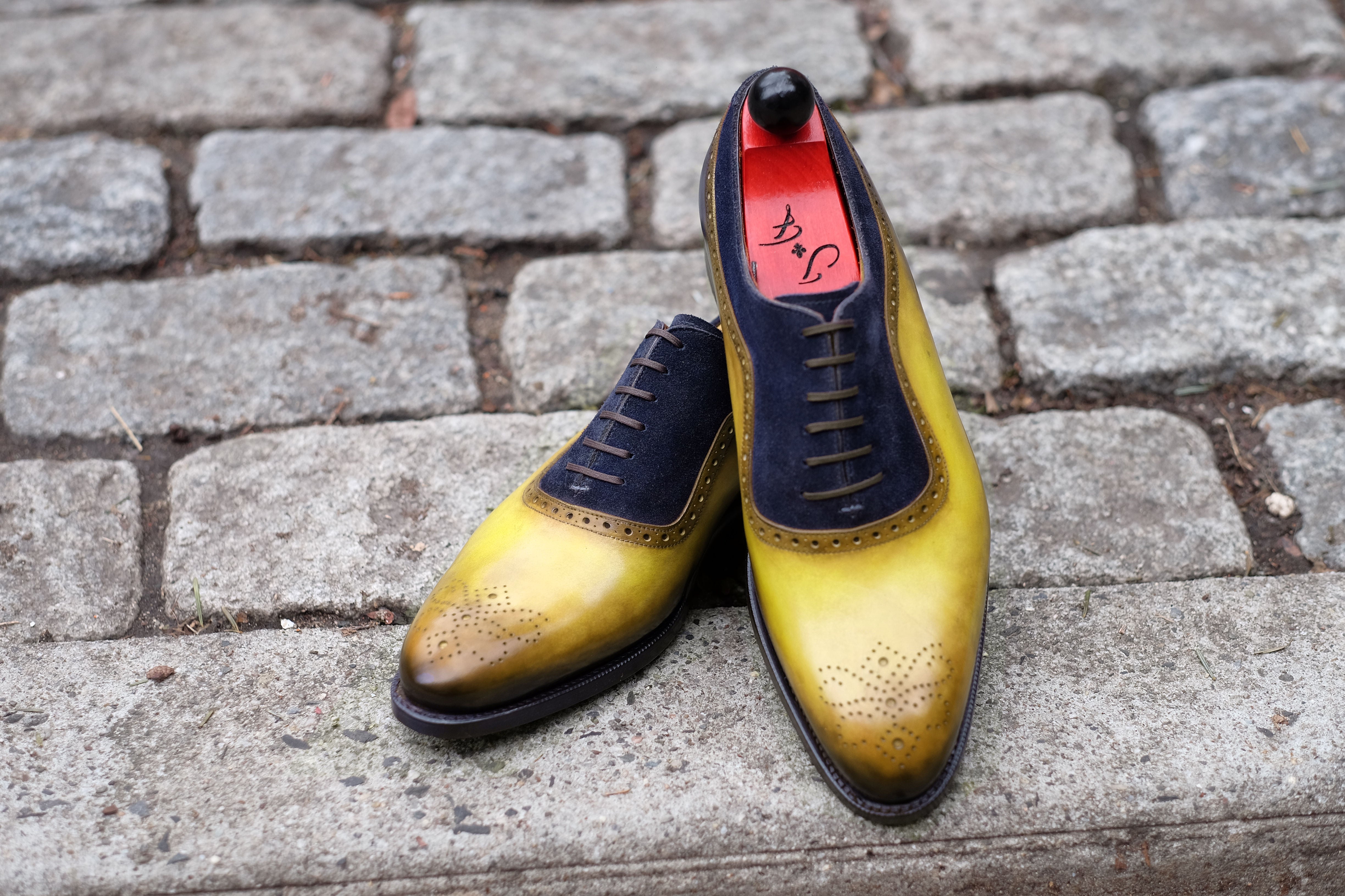 Patina Yellow Sunset - MTO - Roosevelt-Made To Order Oxfords Custom Patina-J.FitzPatrick Footwear