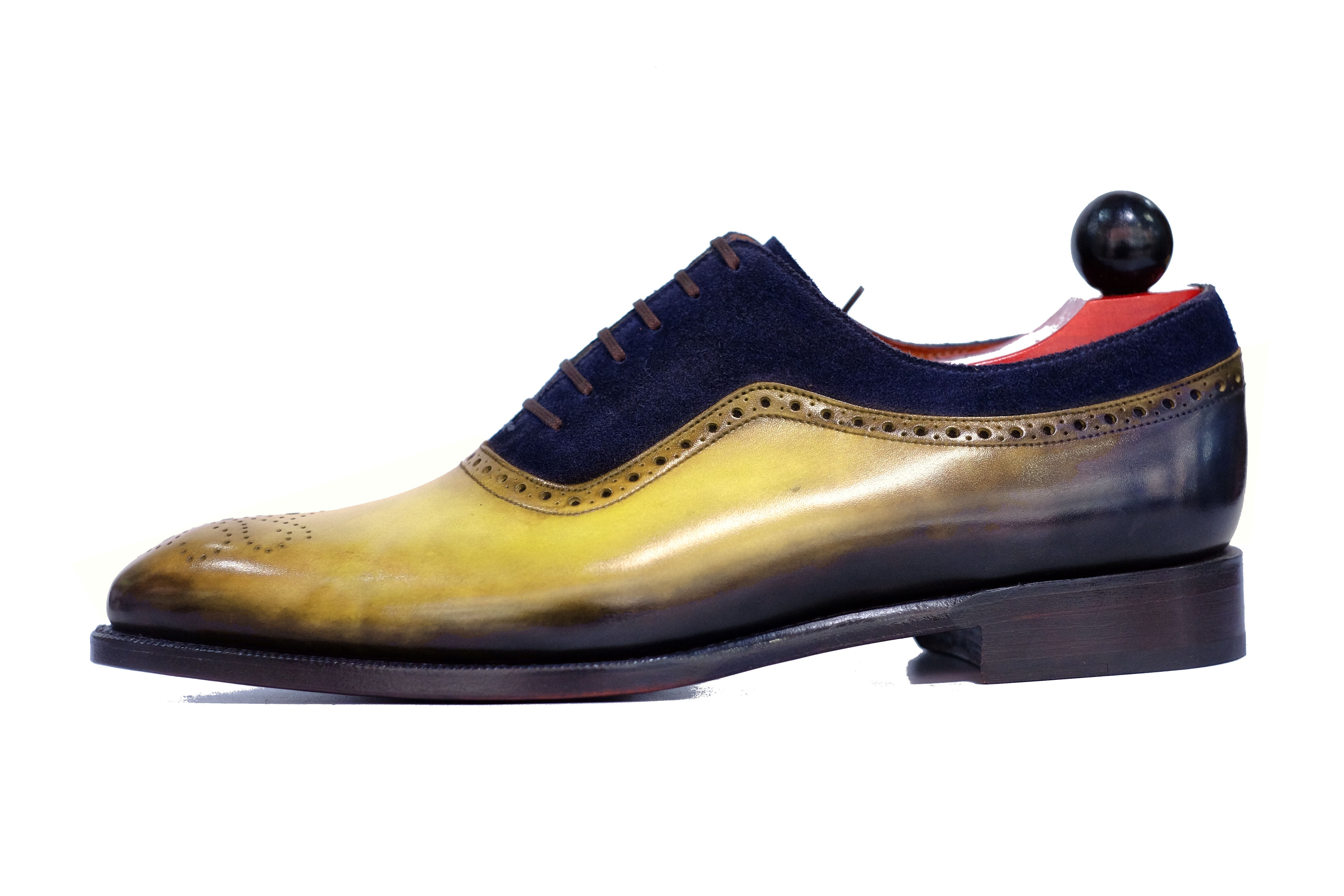 Patina Yellow Sunset - MTO - Roosevelt-Made To Order Oxfords Custom Patina-J.FitzPatrick Footwear