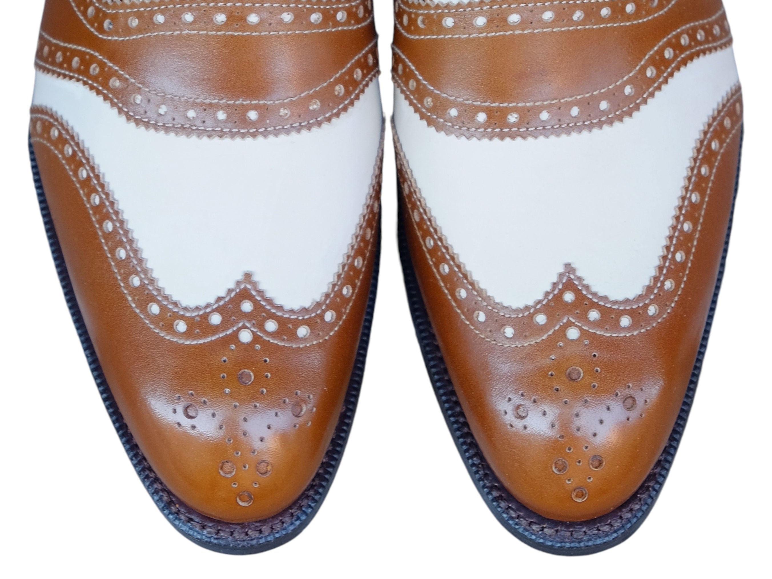 Piau - MTO - Maple Calf / Cream Calf - NGT Last - Single Leather Sole-Made To Order Slipper Loafer Brogue Wingtip Spectator-J.FitzPatrick Footwear