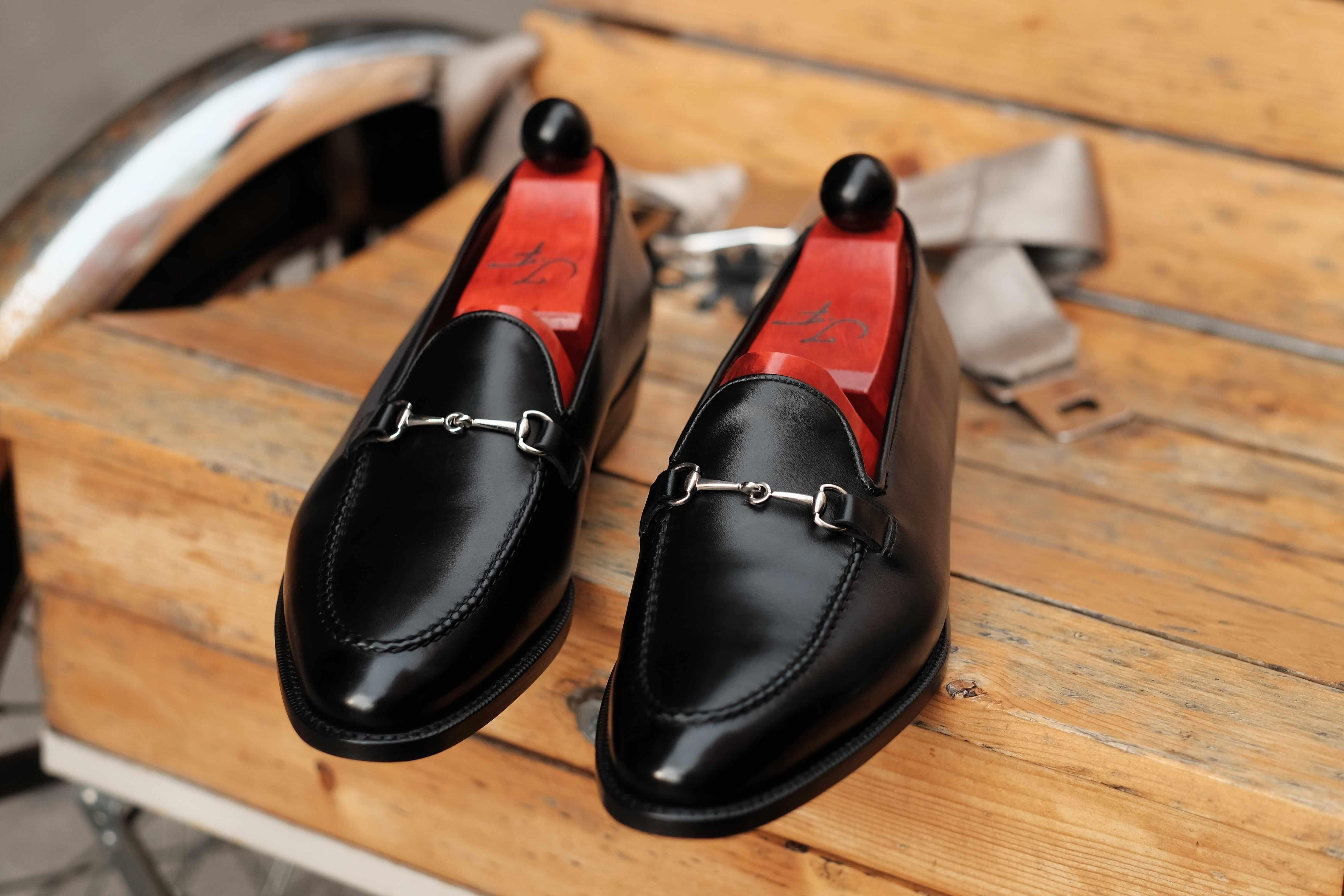Pike - Black Calf-Horse Bit Horsebit Loafers-J.FitzPatrick Footwear