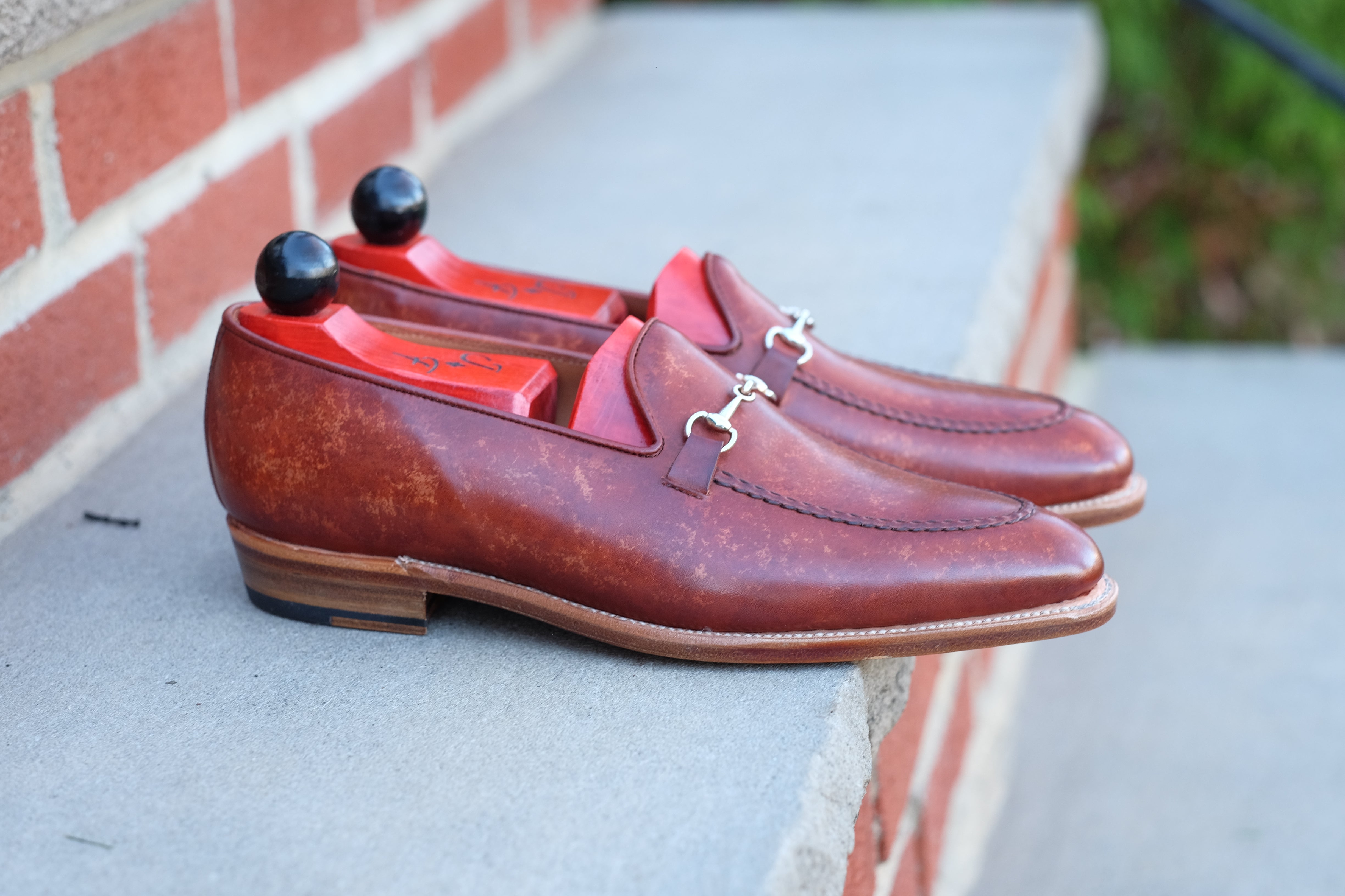 Pike - Gold Marble Patina - PRE ORDER-Horse Bit Horsebit Loafers-J.FitzPatrick Footwear