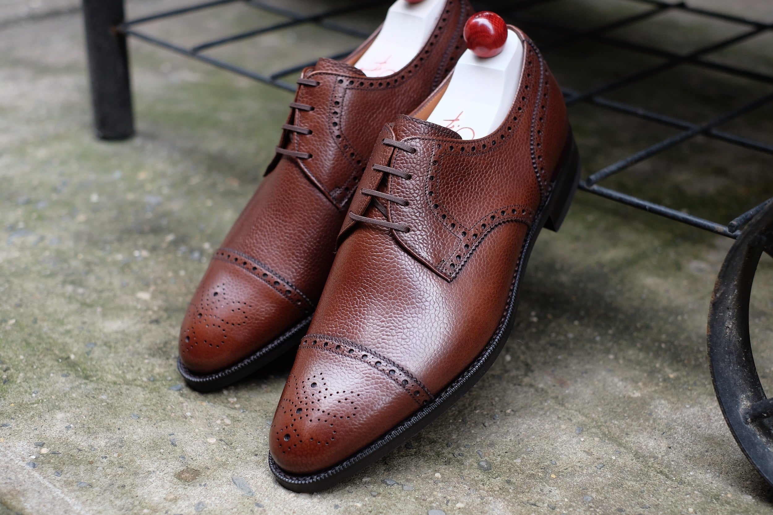 Ponderay - MTO - Mid Brown Grain-Made To Order Derbies Derby Captoe Cap Toe Brogue-J.FitzPatrick Footwear