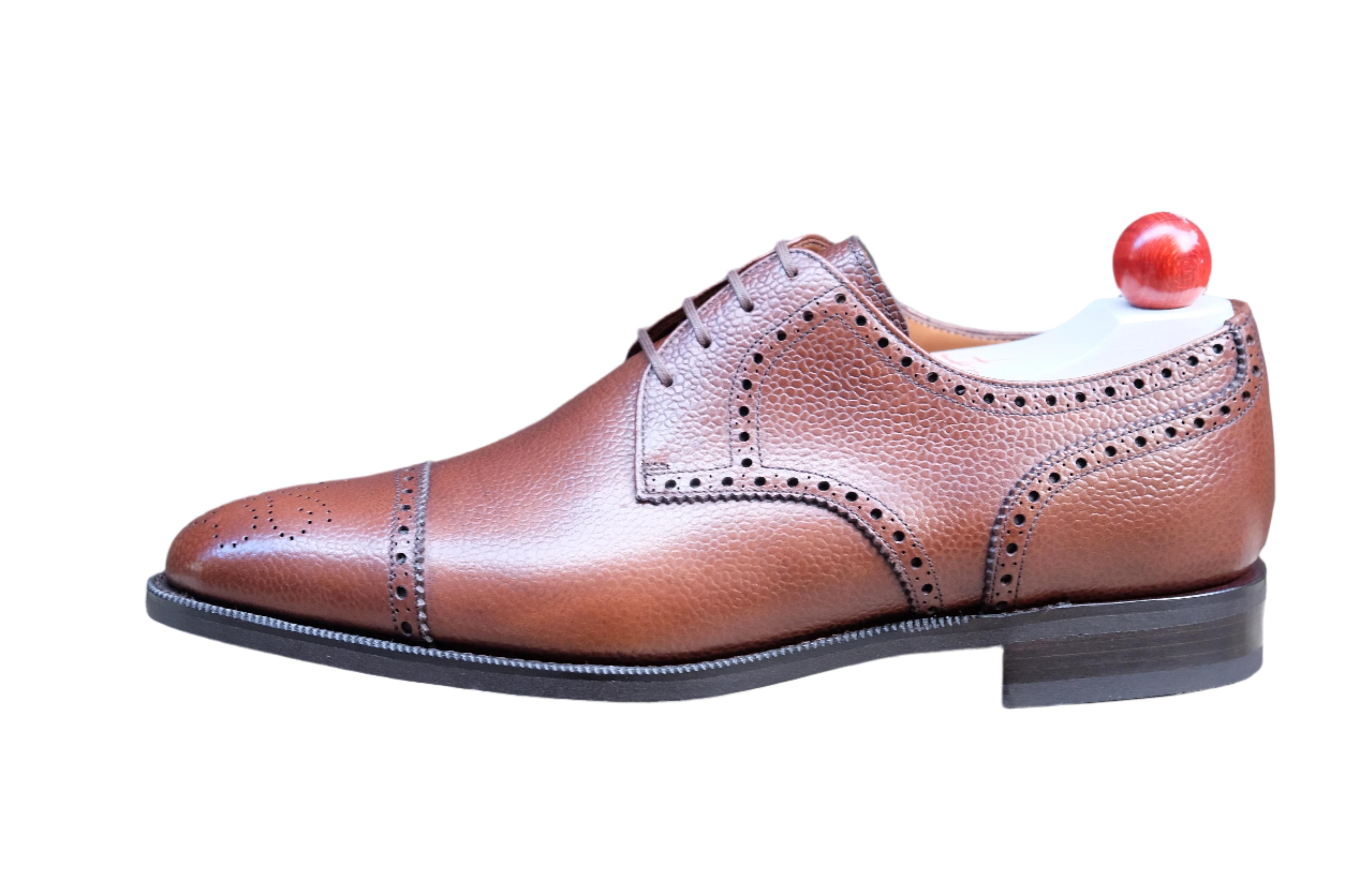 Ponderay - MTO - Mid Brown Grain-Made To Order Derbies Derby Captoe Cap Toe Brogue-J.FitzPatrick Footwear