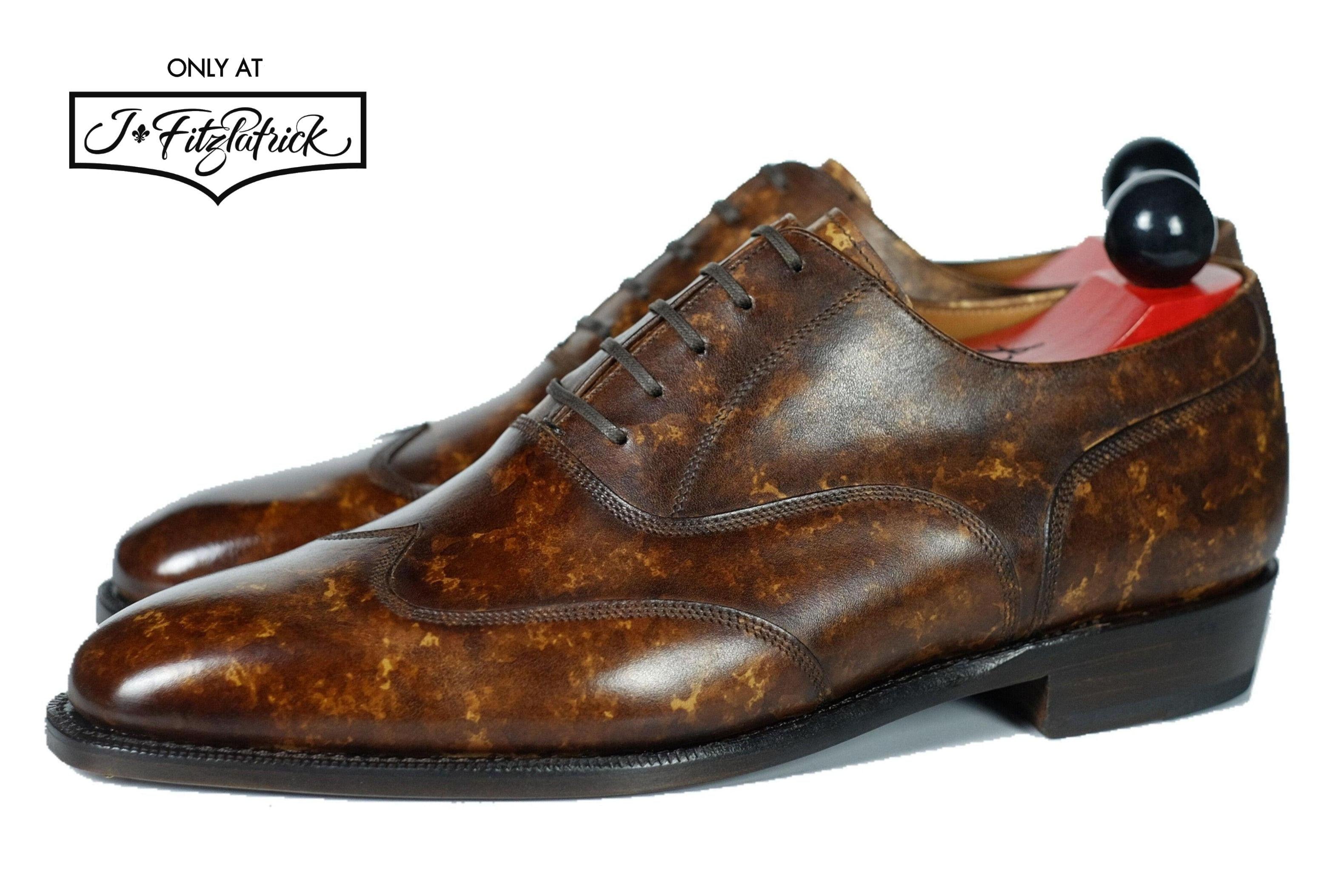 Pullman - Copper Marble Patina - PRE ORDER-Austerity Brogue Oxfords-J.FitzPatrick Footwear