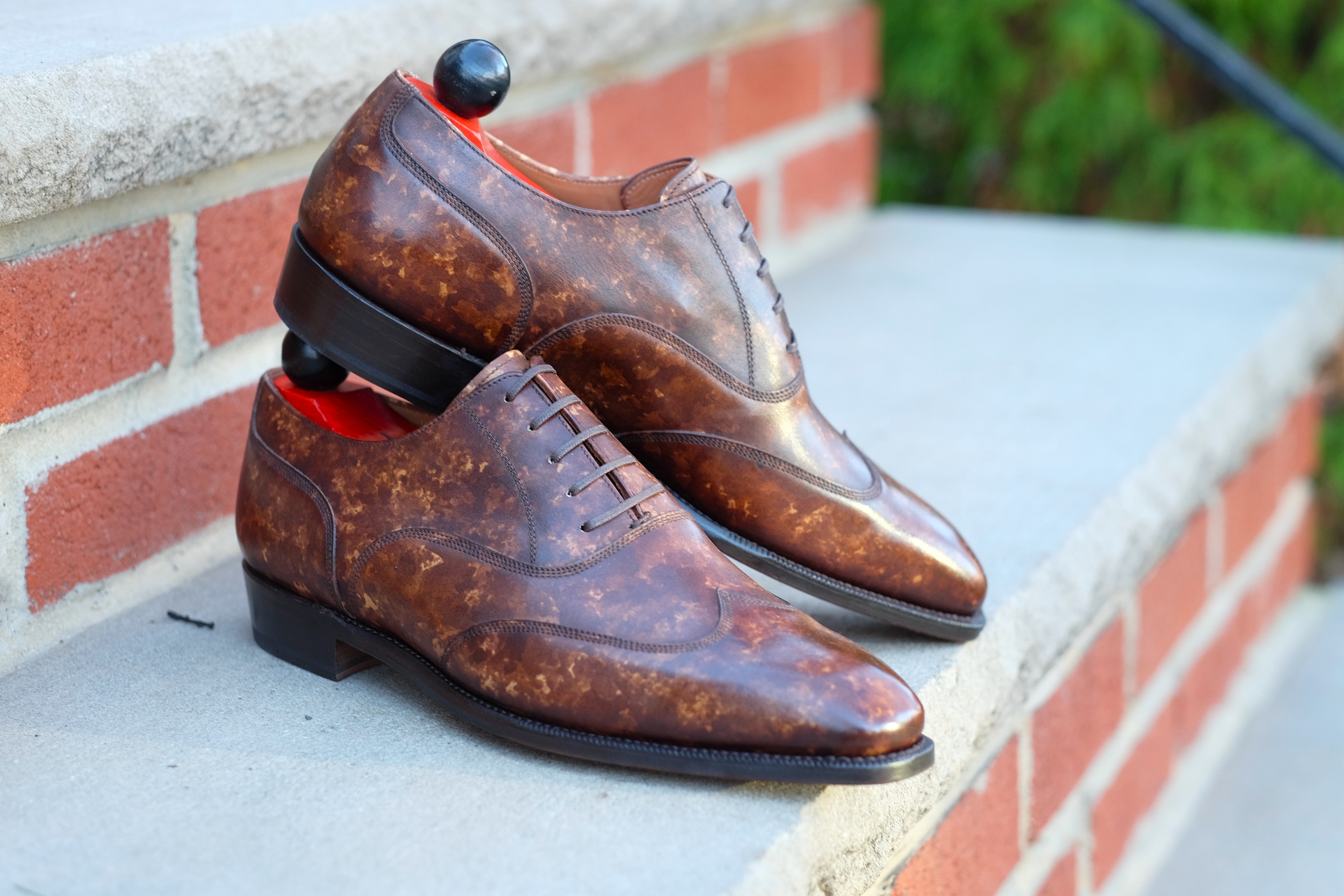 Pullman - Copper Marble Patina - PRE ORDER-Austerity Brogue Oxfords-J.FitzPatrick Footwear