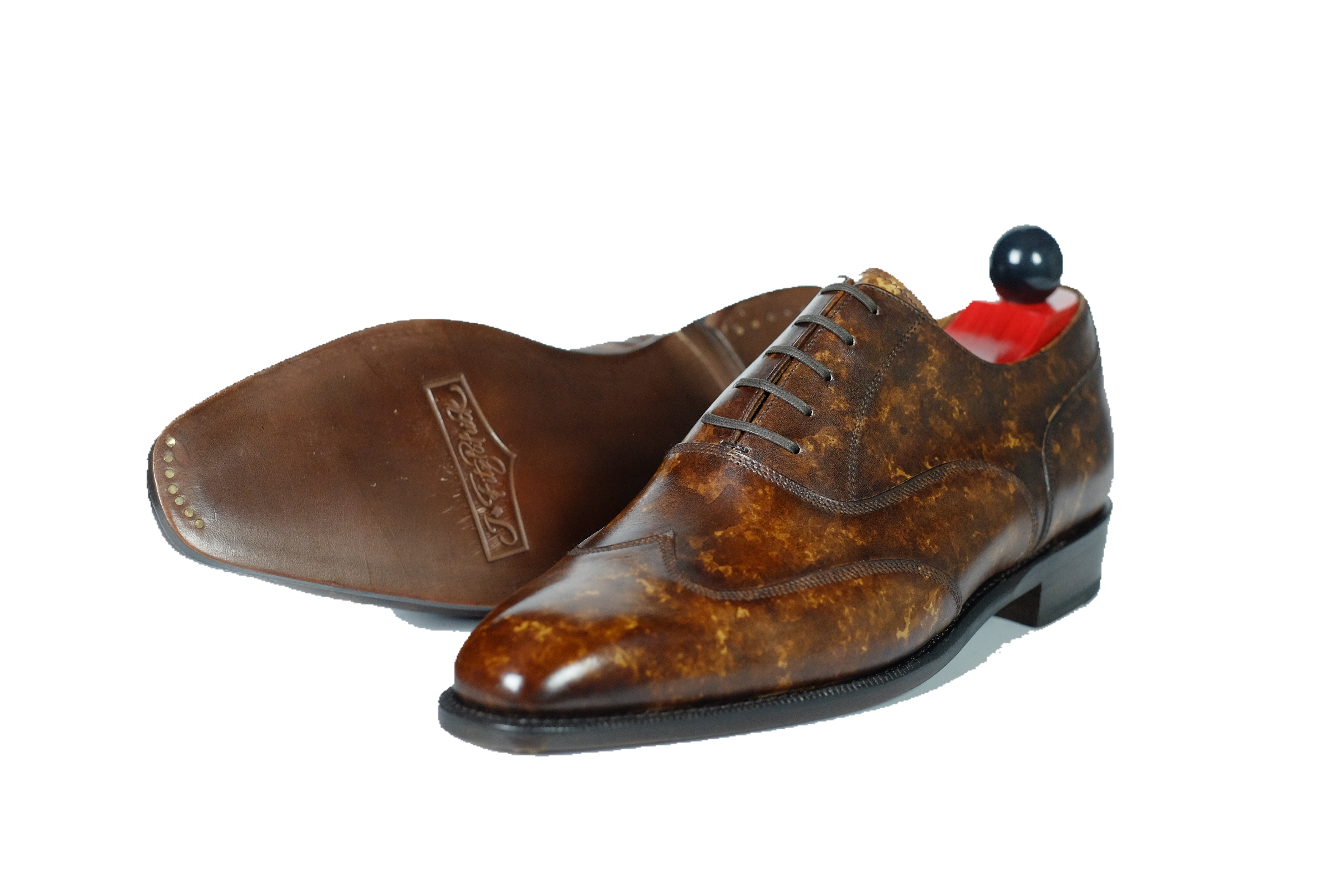 Pullman - Copper Marble Patina - PRE ORDER-Austerity Brogue Oxfords-J.FitzPatrick Footwear