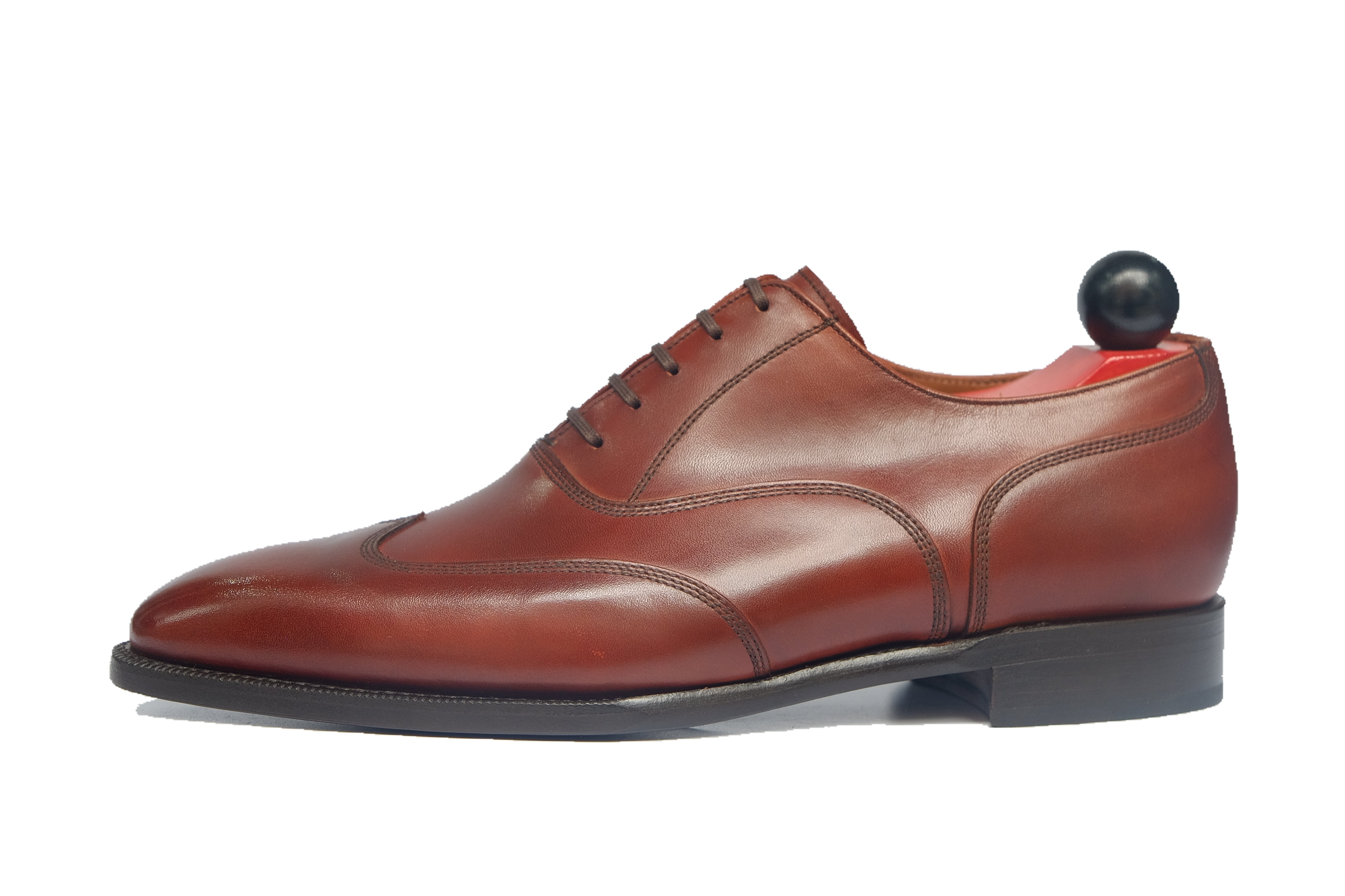 Pullman - MTO - Auburn Calf - LPB Last - Single Leather Sole-Made To Order Austerity Brogue Oxfords-J.FitzPatrick Footwear