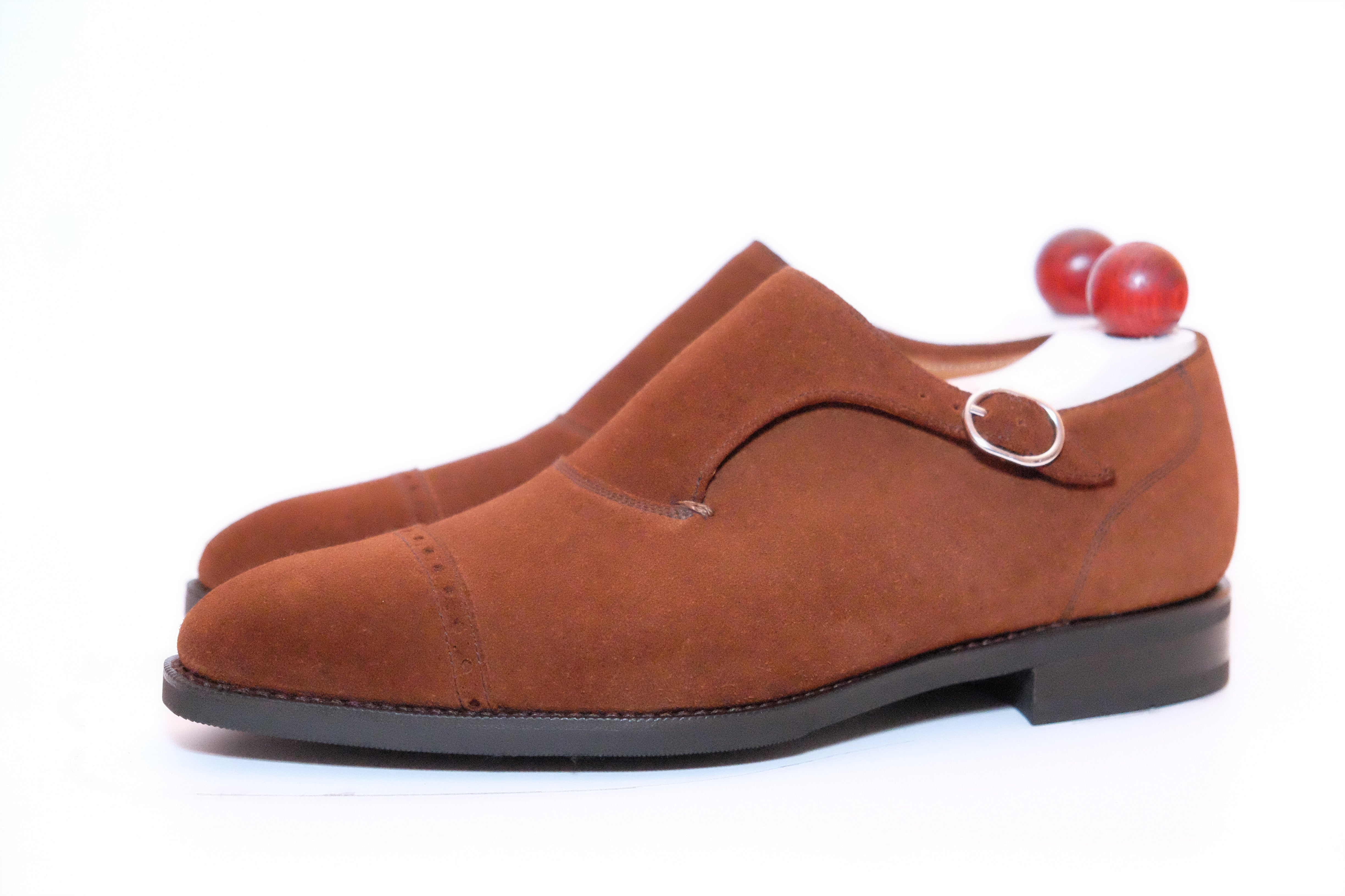 Sandpoint - MTO - Snuff Suede-Made To Order Single Monkstrap Cap Toe Brogue-J.FitzPatrick Footwear