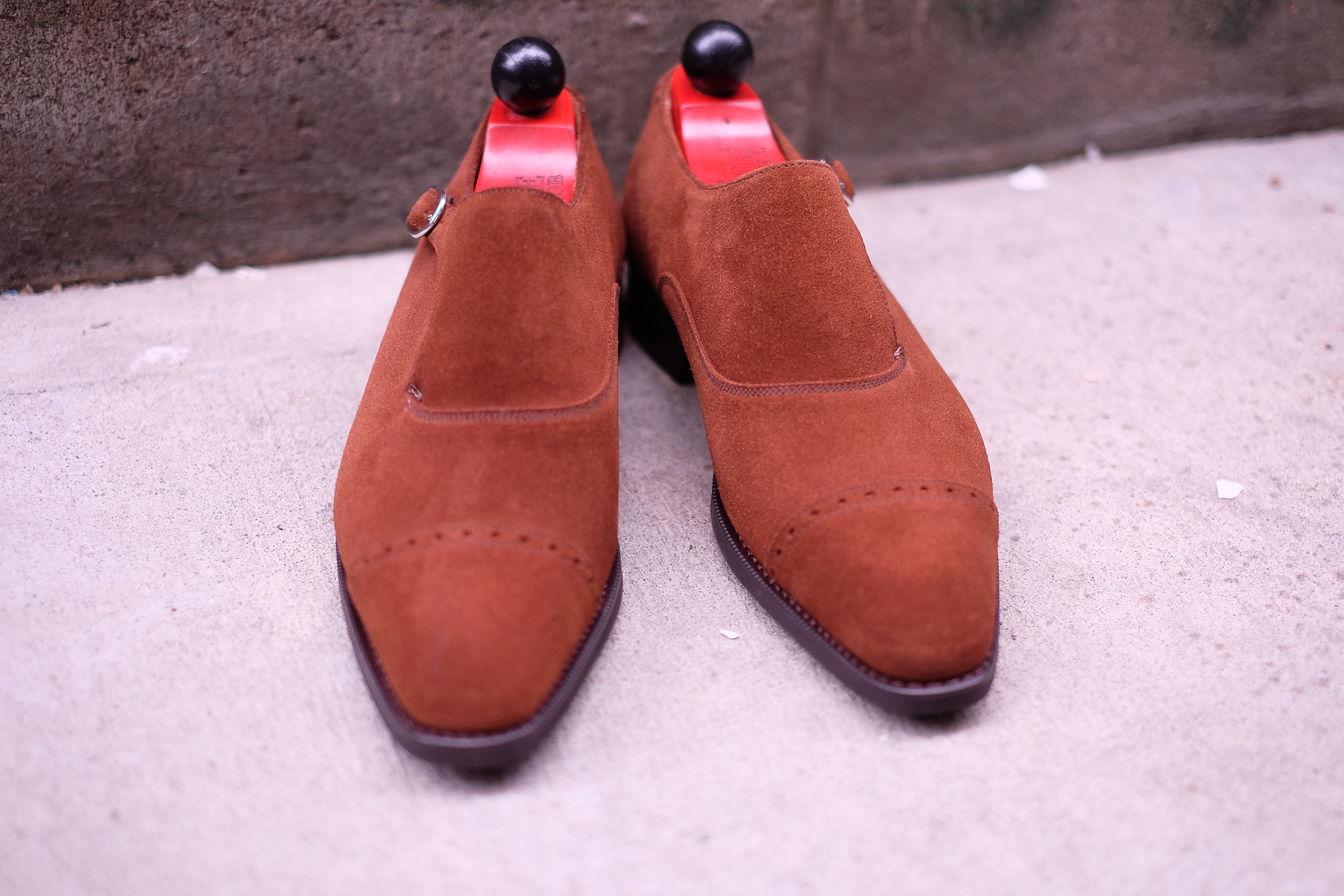Sandpoint - MTO - Snuff Suede-Made To Order Single Monkstrap Cap Toe Brogue-J.FitzPatrick Footwear