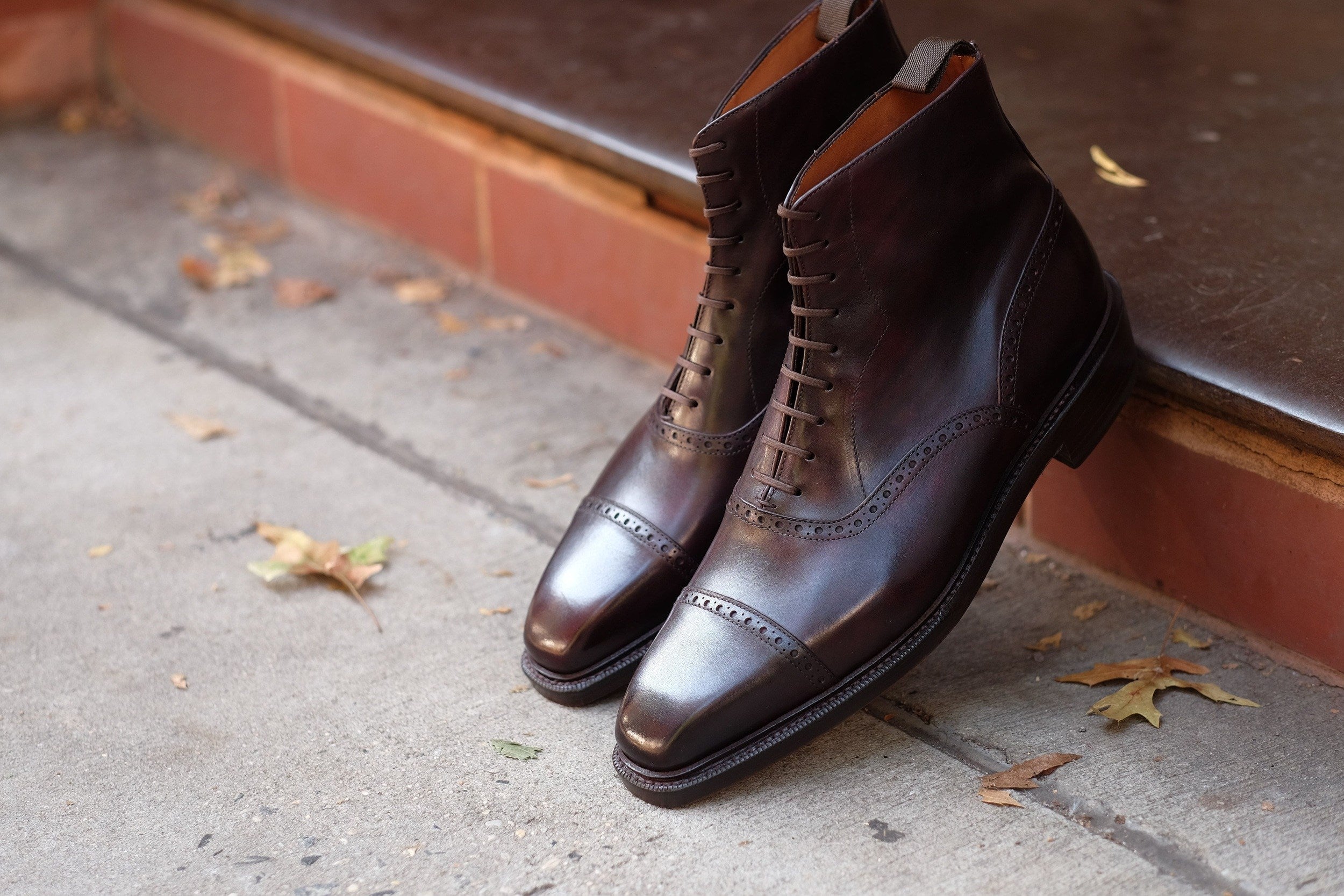 Seaview - MTO - Plum Museum Calf - MGF Last - Double Leather Sole - Storm Welt-Made To Order Boot Cap Toe Brogue-J.FitzPatrick Footwear