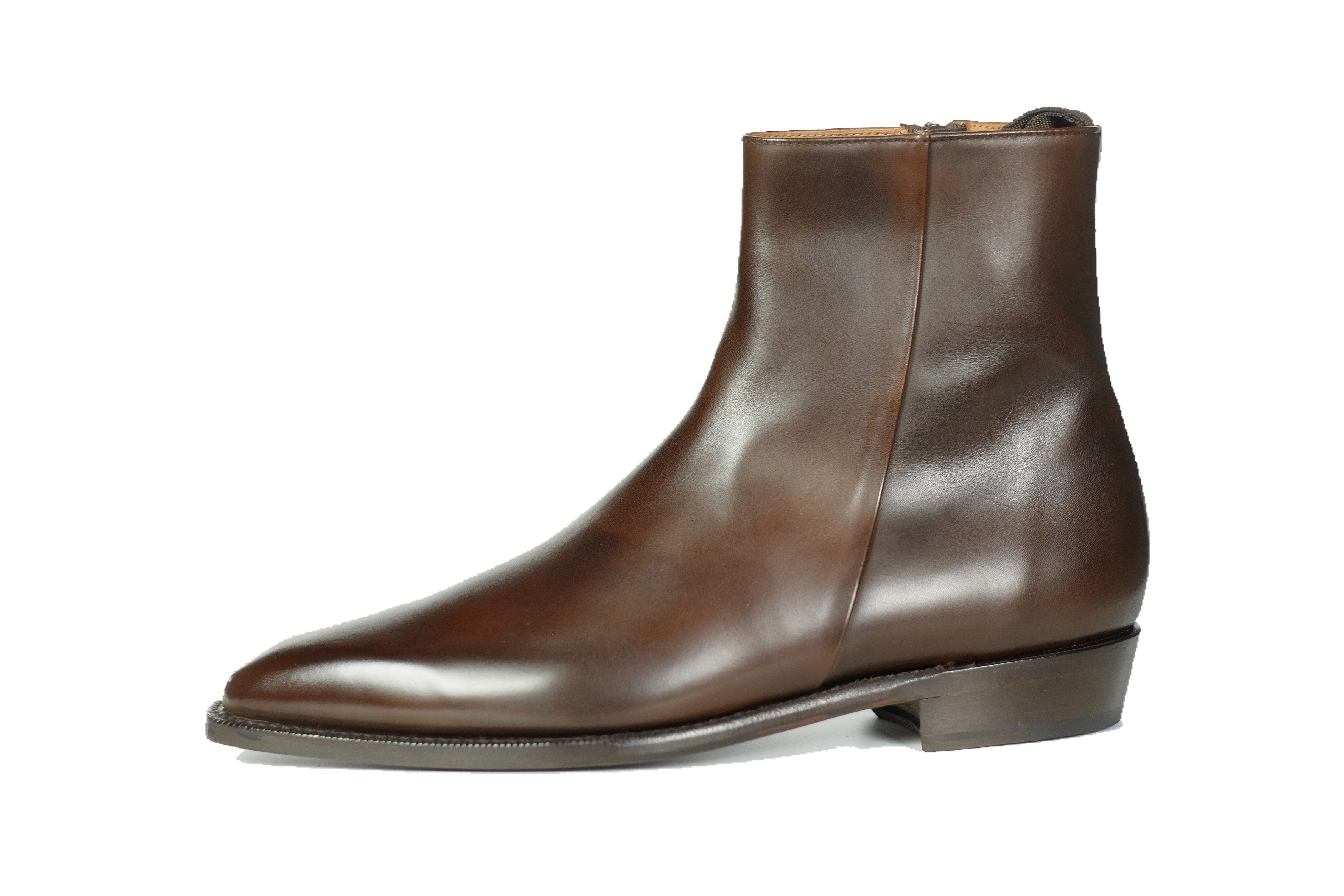 Southcenter - Dark Mahogany Calf-Zip Boots-J.FitzPatrick Footwear