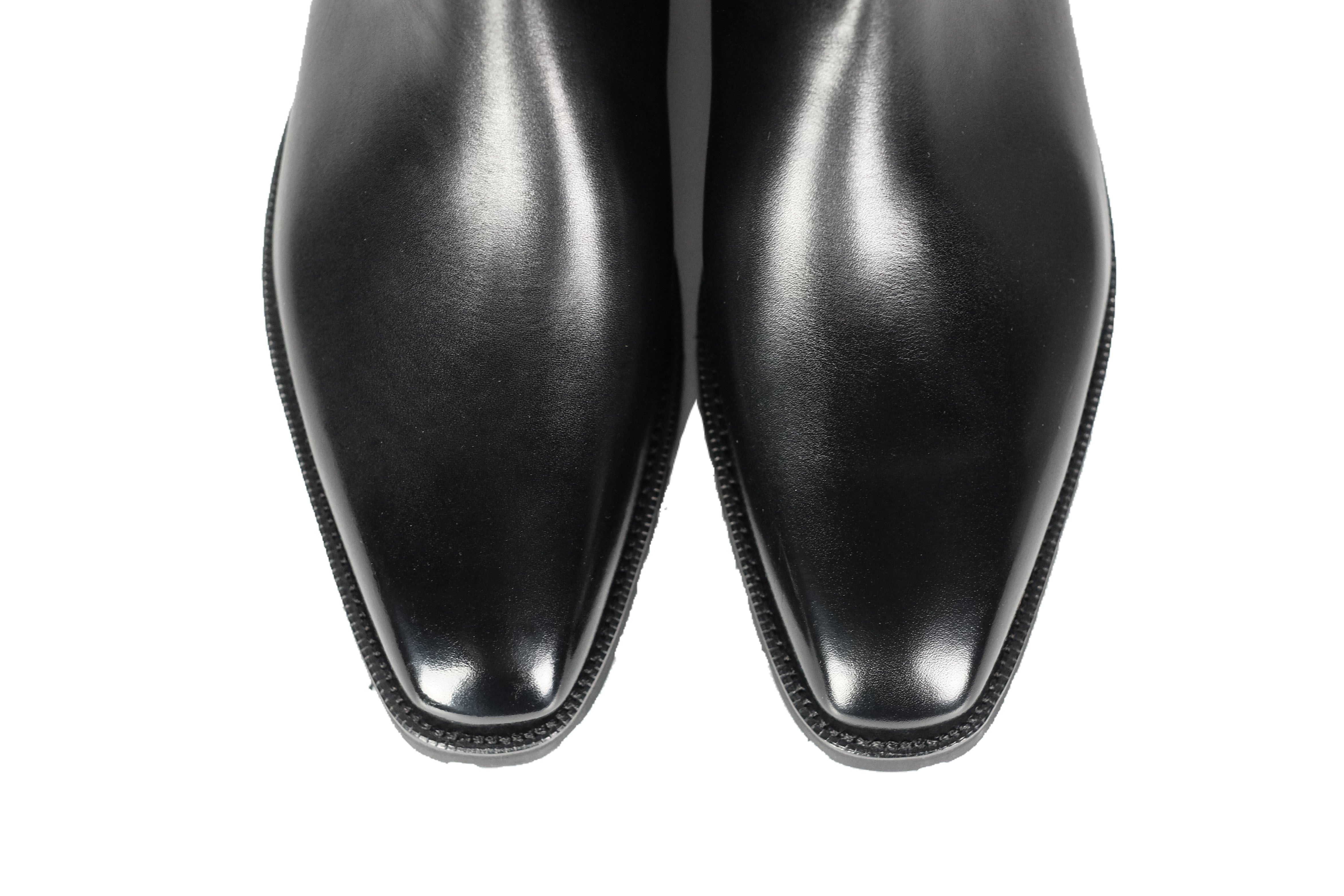 Southcenter - MTO - Black Calf - MGF Last - Commando Sole-Made To Order Zip Zipper Boots-J.FitzPatrick Footwear