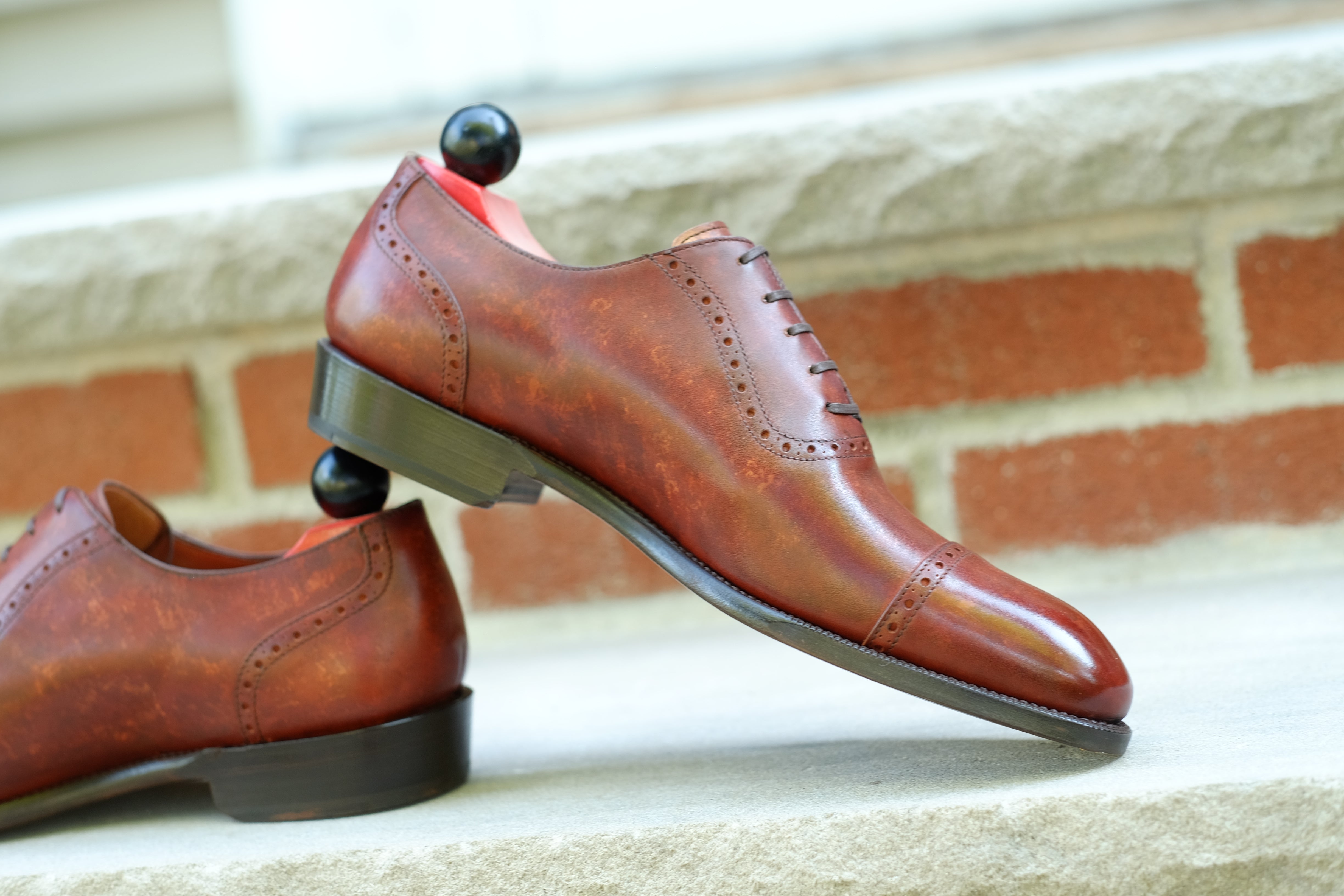 Sunnyside - Gold Marble Patina - PRE ORDER-Captoe Cap Toe Oxfords-J.FitzPatrick Footwear
