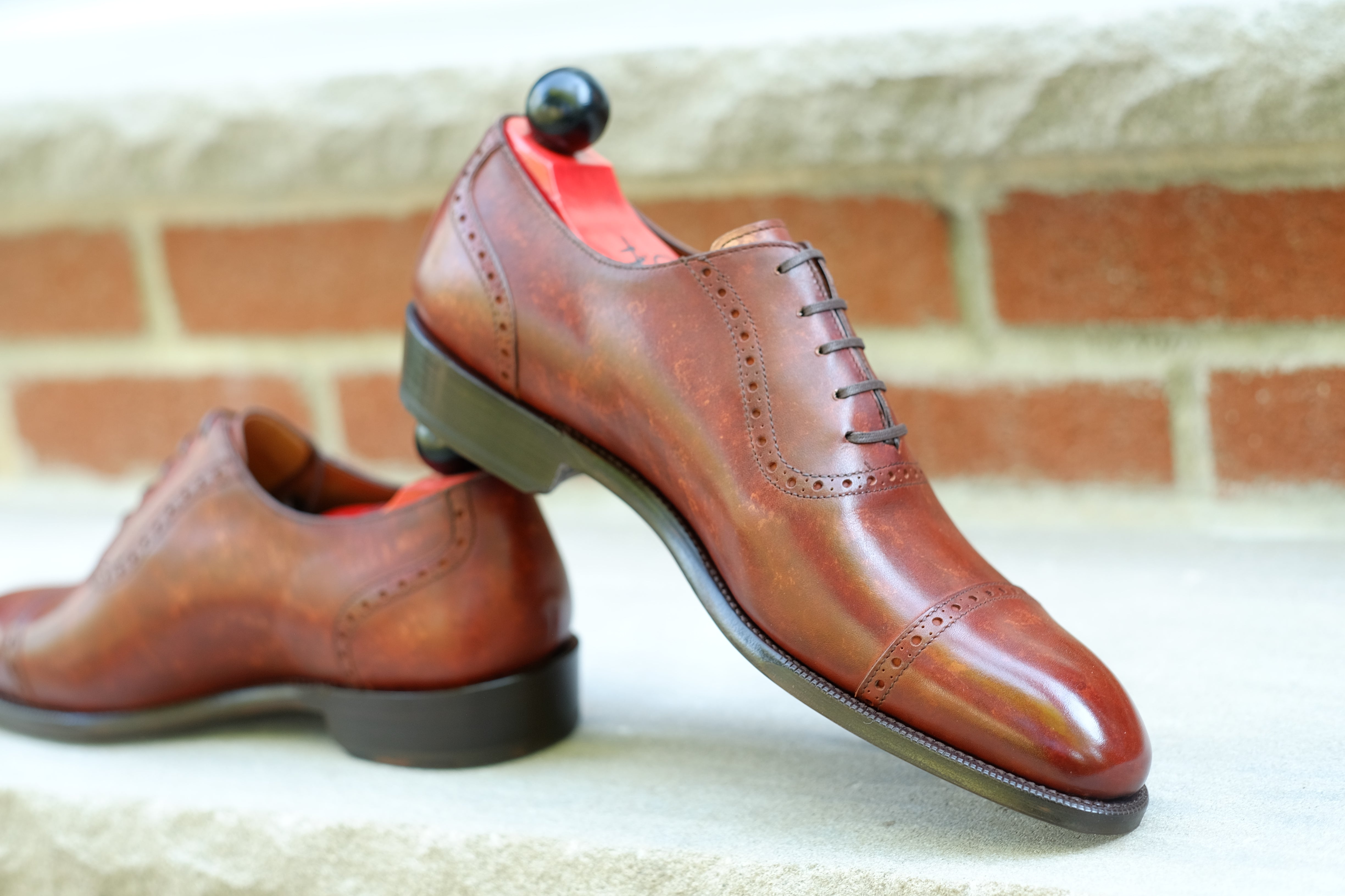 Sunnyside - Gold Marble Patina - PRE ORDER-Captoe Cap Toe Oxfords-J.FitzPatrick Footwear