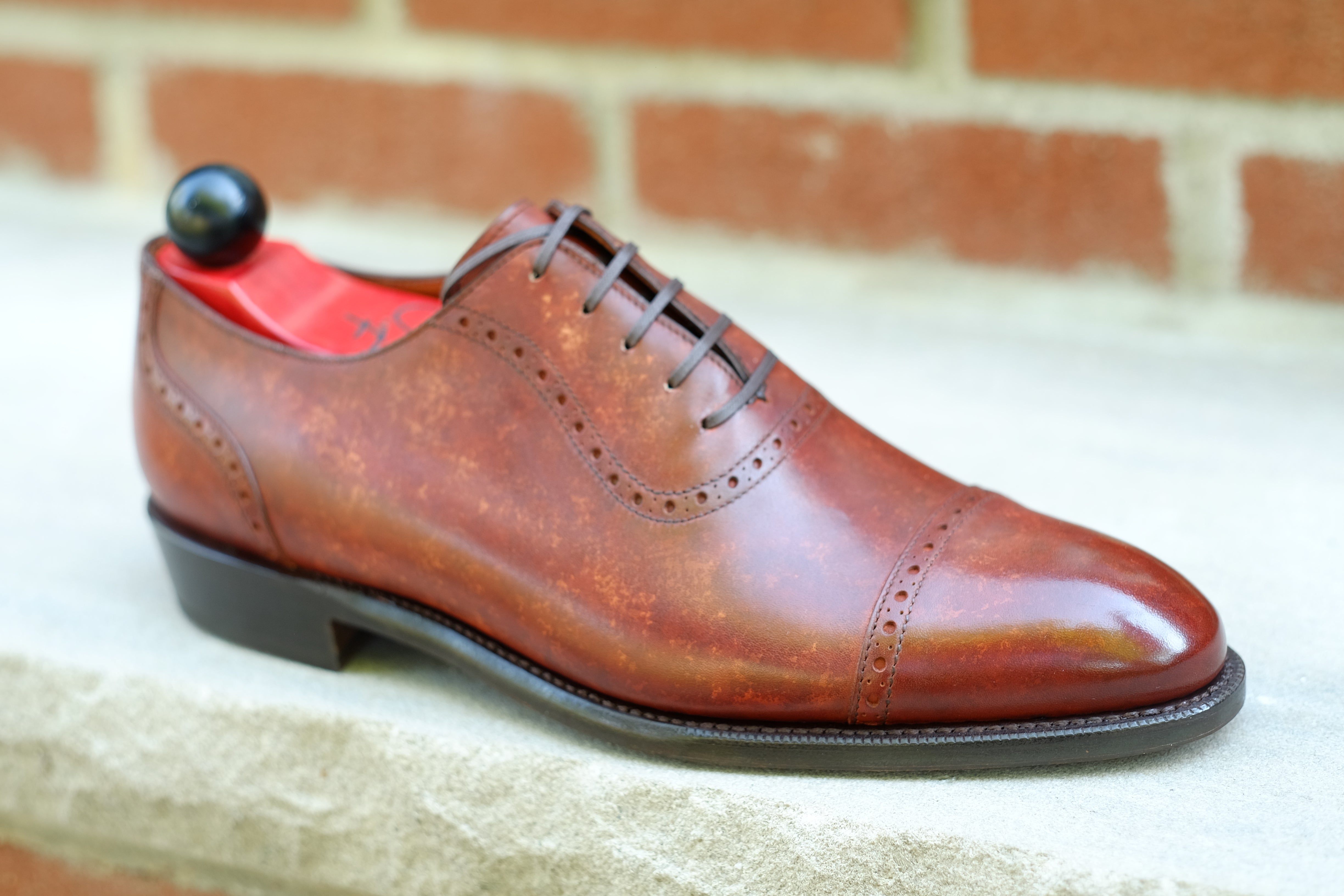 Sunnyside - Gold Marble Patina - PRE ORDER-Captoe Cap Toe Oxfords-J.FitzPatrick Footwear