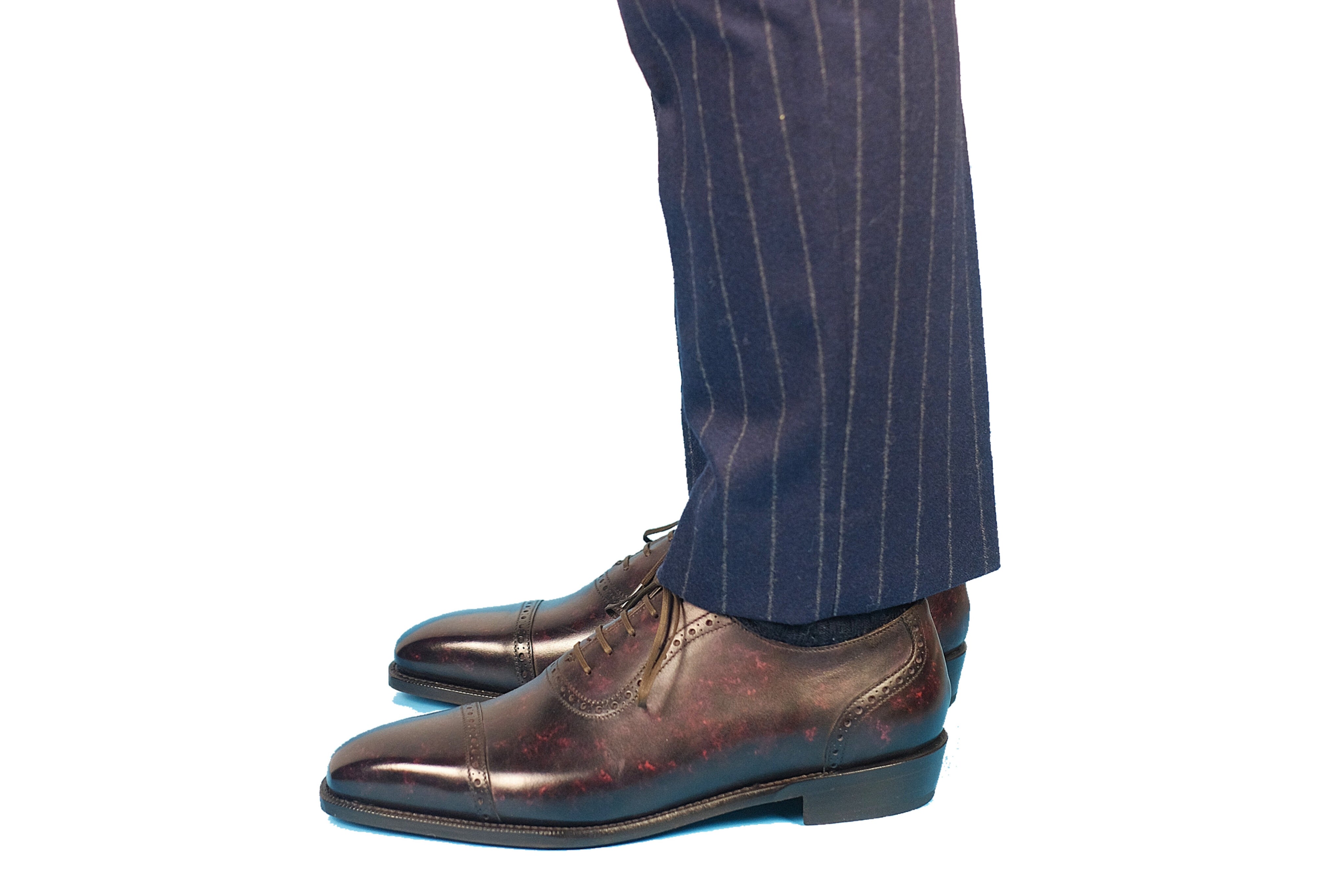 Sunnyside - Plum Marble Patina - PRE ORDER-Captoe Cap Toe Oxfords-J.FitzPatrick Footwear
