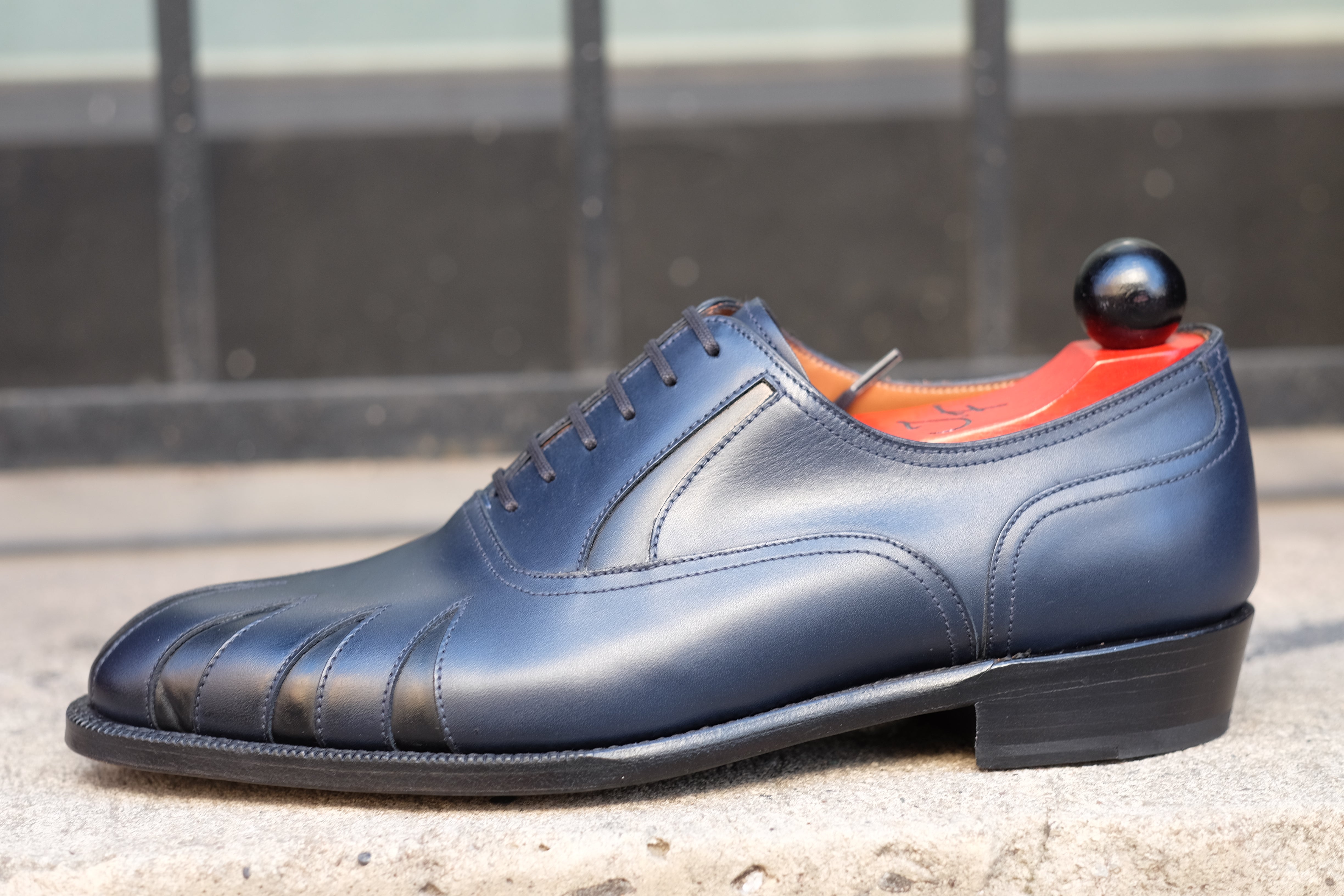 Tiger's Claw - MTO - Midnight Calf / Black Calf - NGT Last - Single Leather Sole-Made To Order Split Toe Spectator Oxfords-J.FitzPatrick Footwear