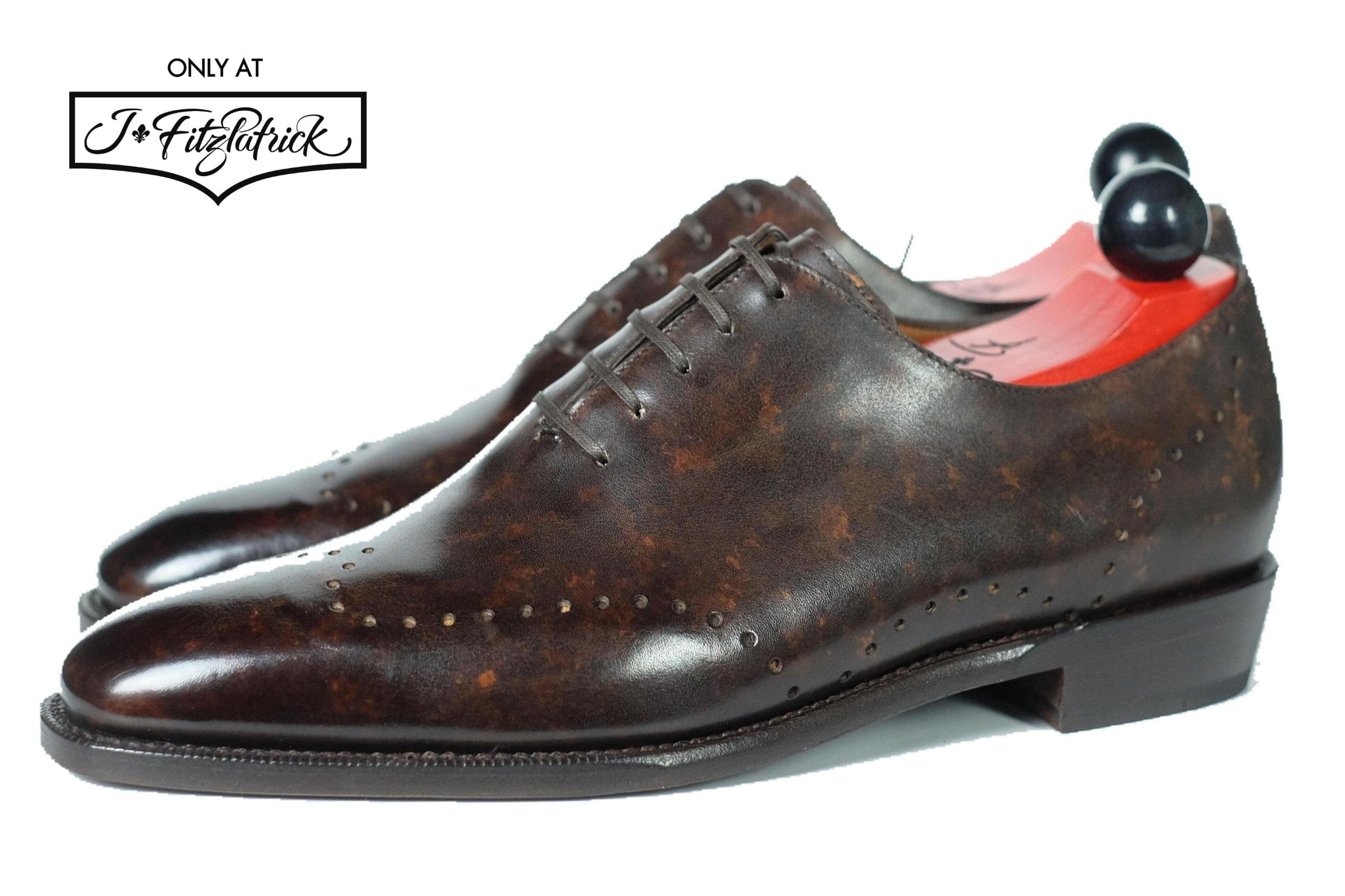 Tony II - Dark Brown Marble Patina - PRE ORDER-Wholecut Oxfords-J.FitzPatrick Footwear