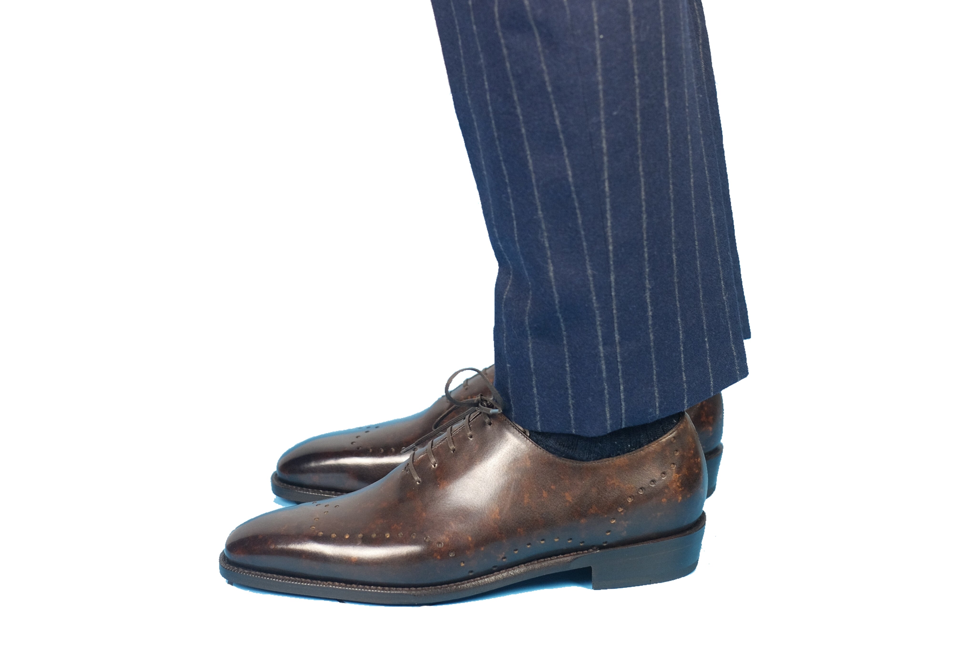 Tony II - Dark Brown Marble Patina - PRE ORDER-Wholecut Oxfords-J.FitzPatrick Footwear