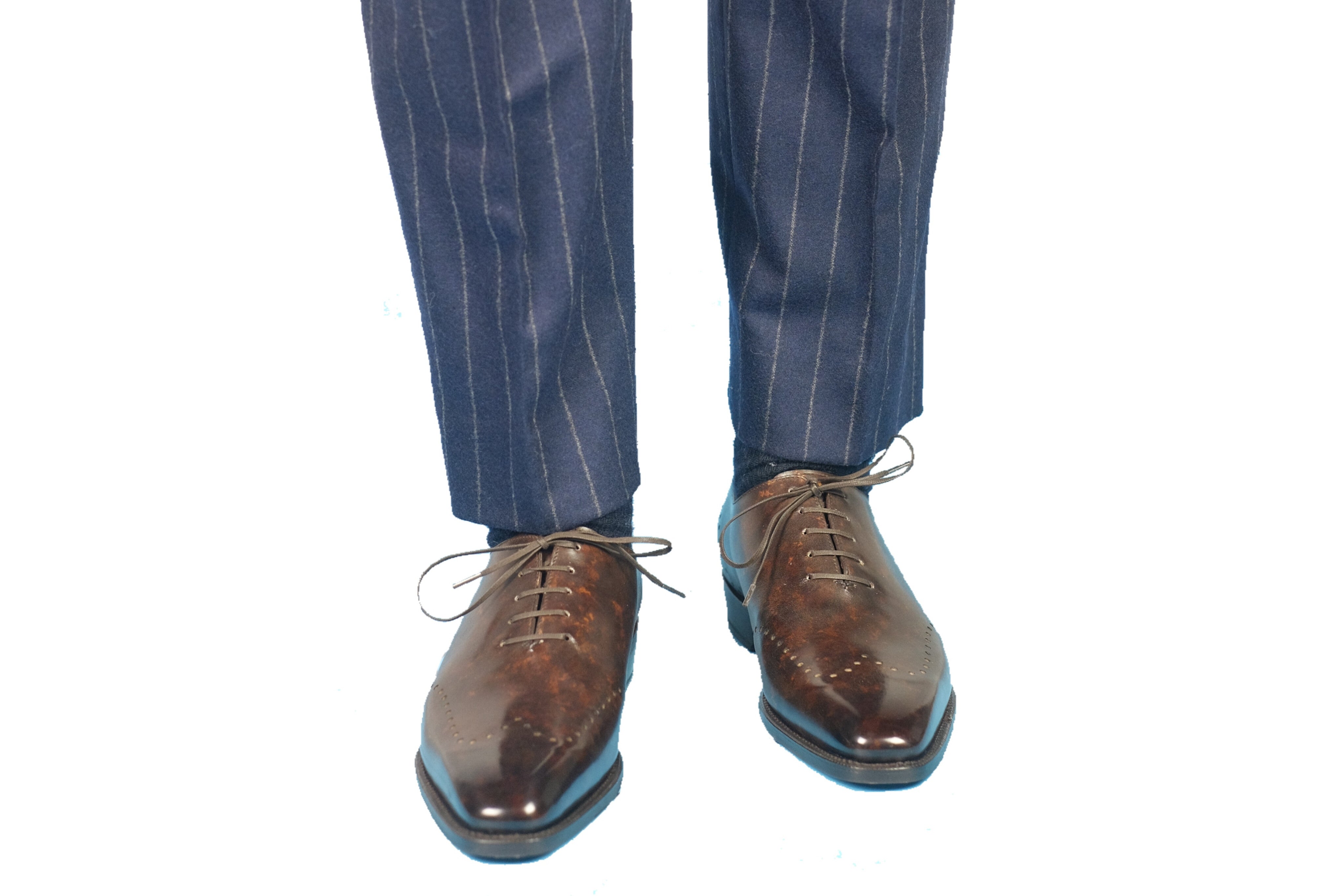 Tony II - Dark Brown Marble Patina - PRE ORDER-Wholecut Oxfords-J.FitzPatrick Footwear